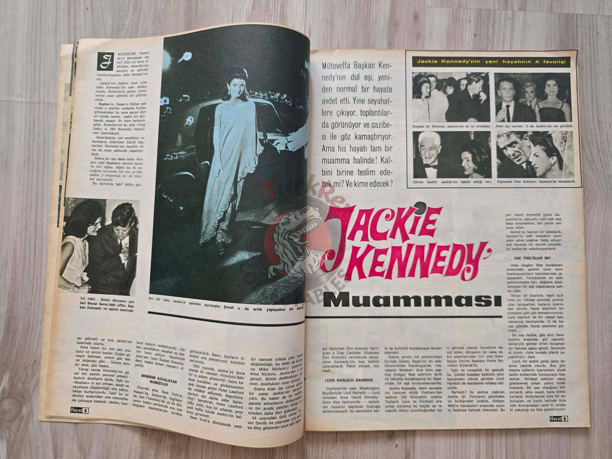 Hayat 1967 Cyprus Under Tension Turkish Mag Turkey Jacqueline Kennedy War