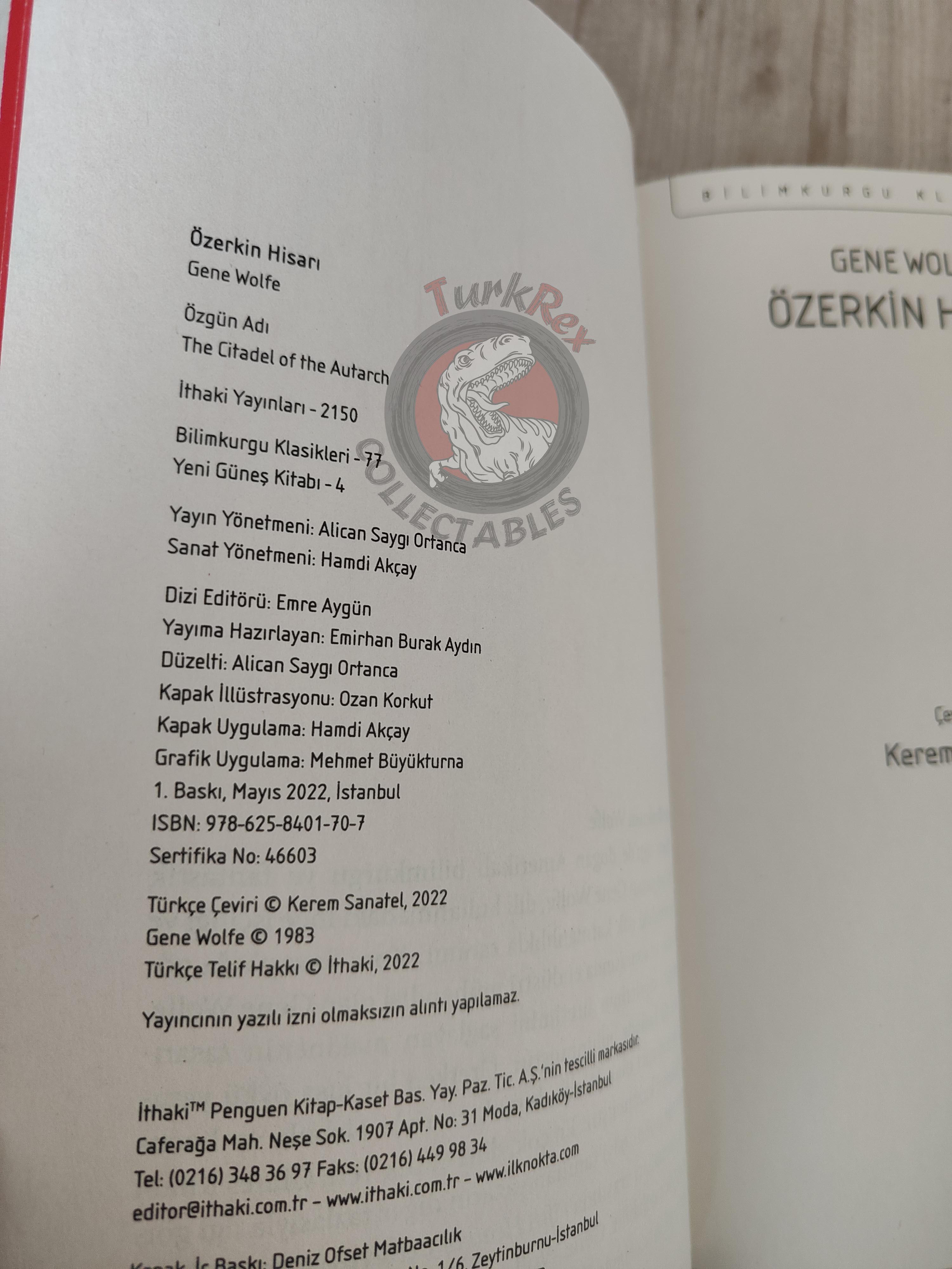 Gene Wolfe – The Citadel of the Autarch 2022 Turkish Book Turkey of the New Sun