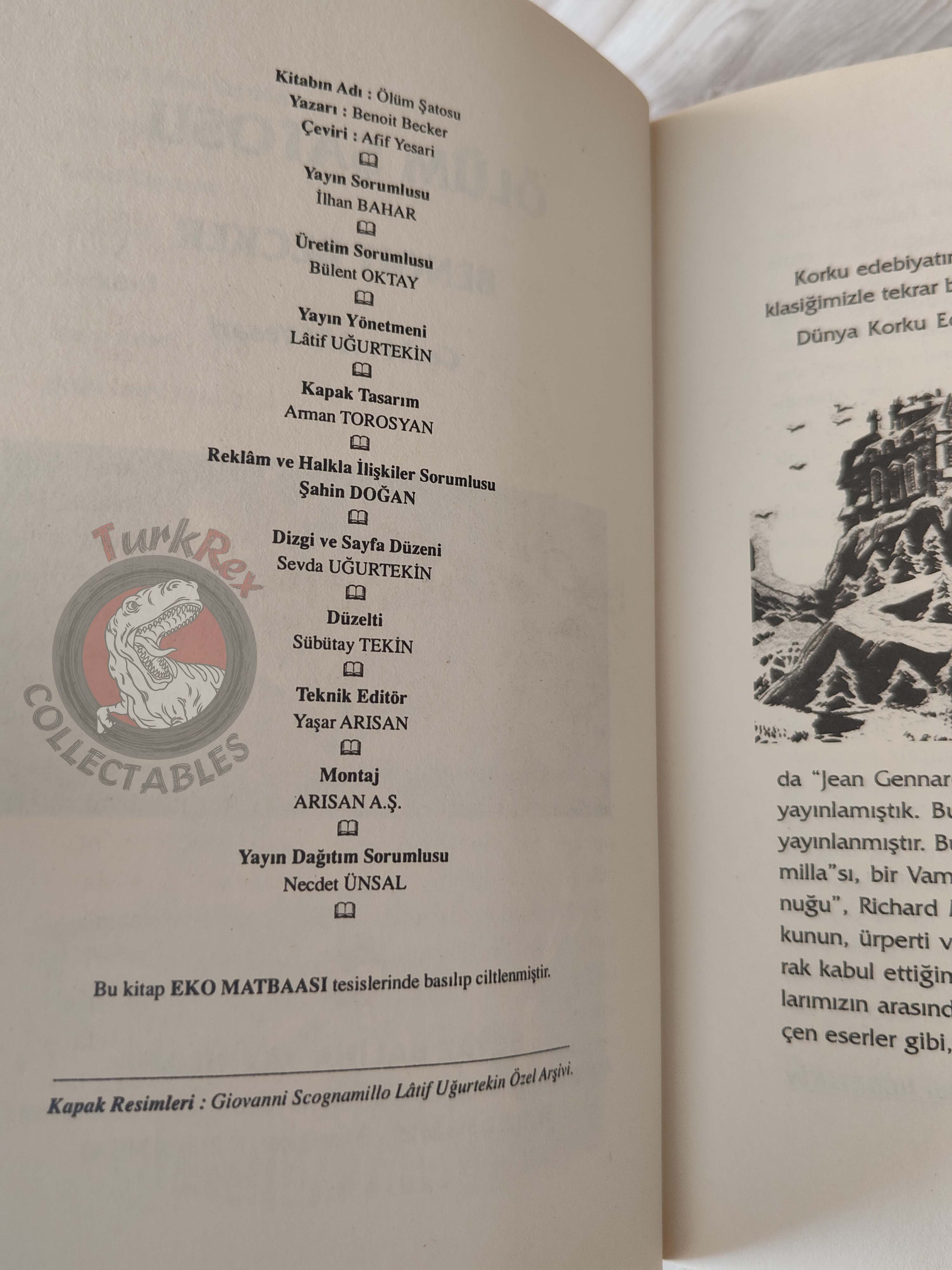 Benoît Becker – Le Sceau de Frankenstein 2000 1st Turkish Book Turkey
