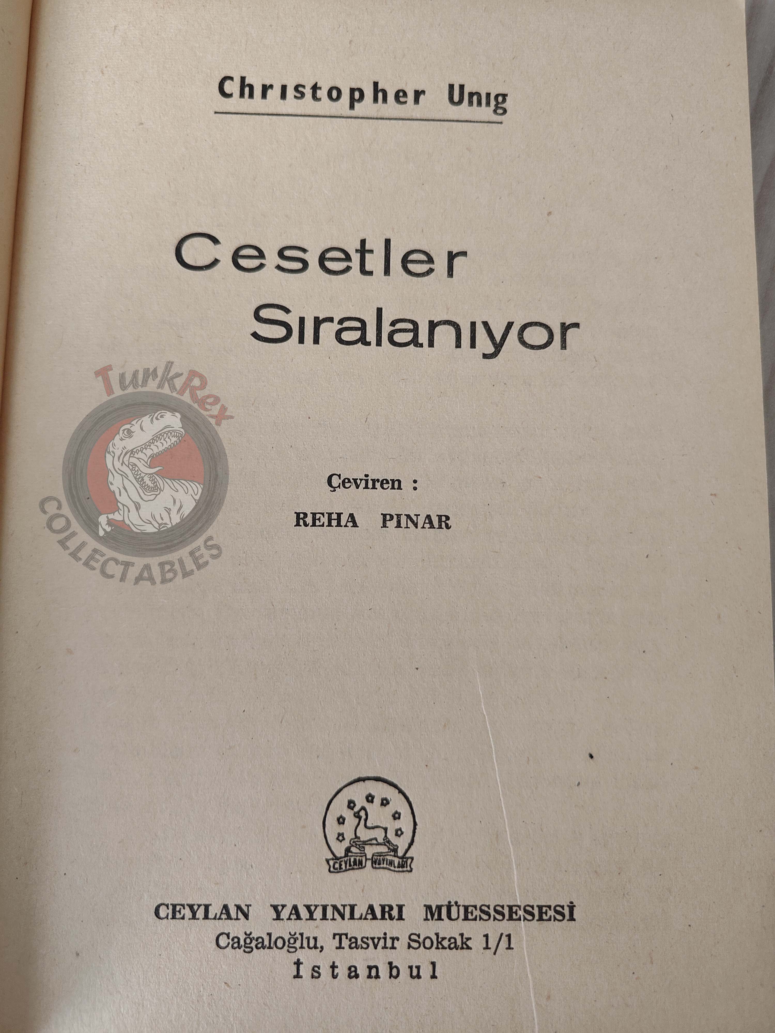 Christopher Monig – The Burned Man 1963 1st Turkish Book Turkey Uniq