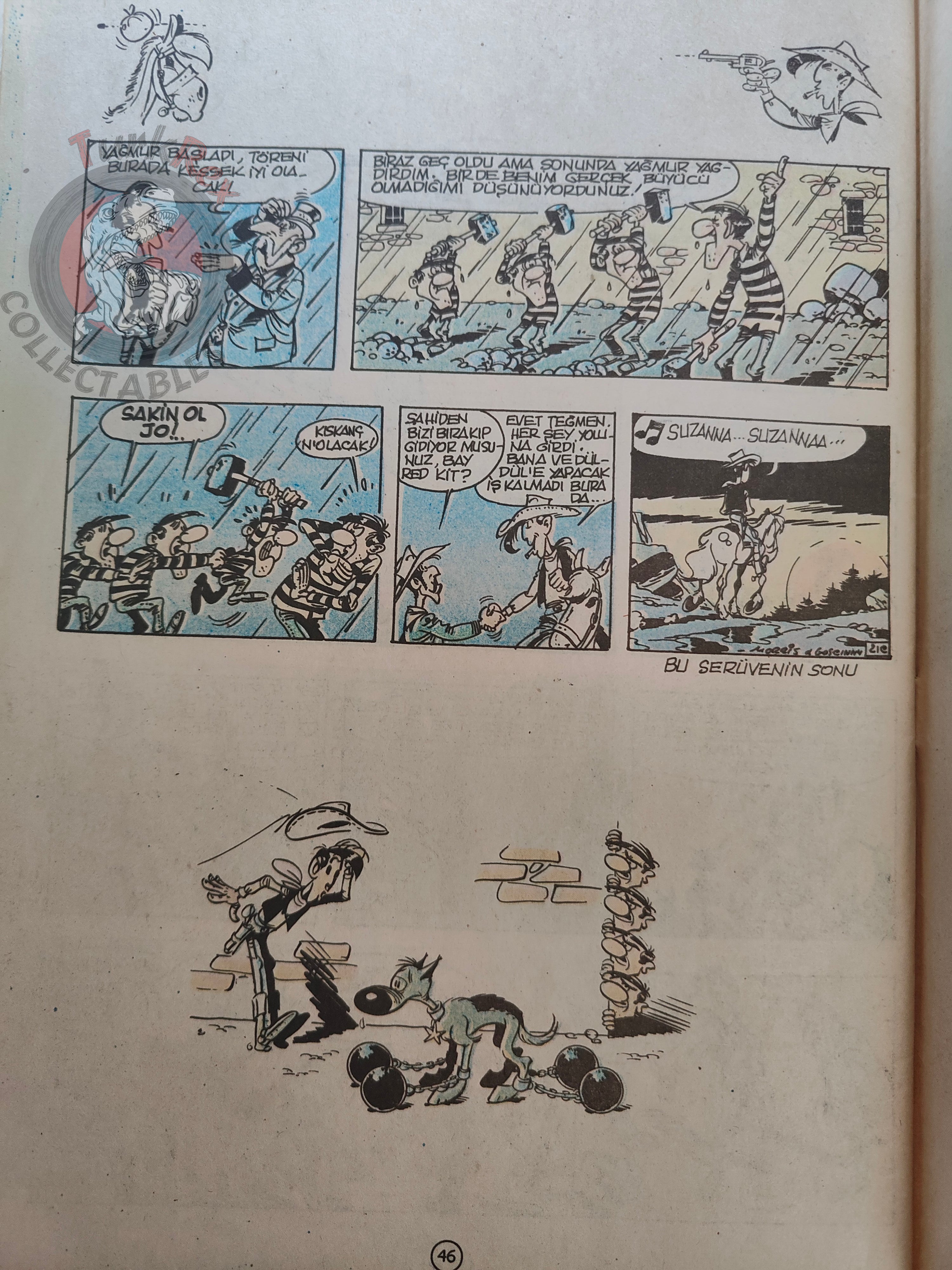 Lucky Luke #3 The Daltons' Escape 1990s Turkish Comic Turkey