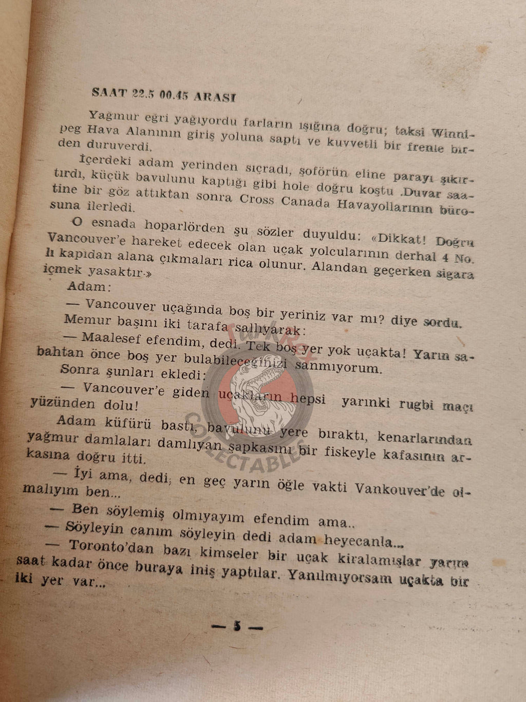 John Castle & Arthur Hailey – Flight Into Danger 1962 1st Turkish Book Turkey