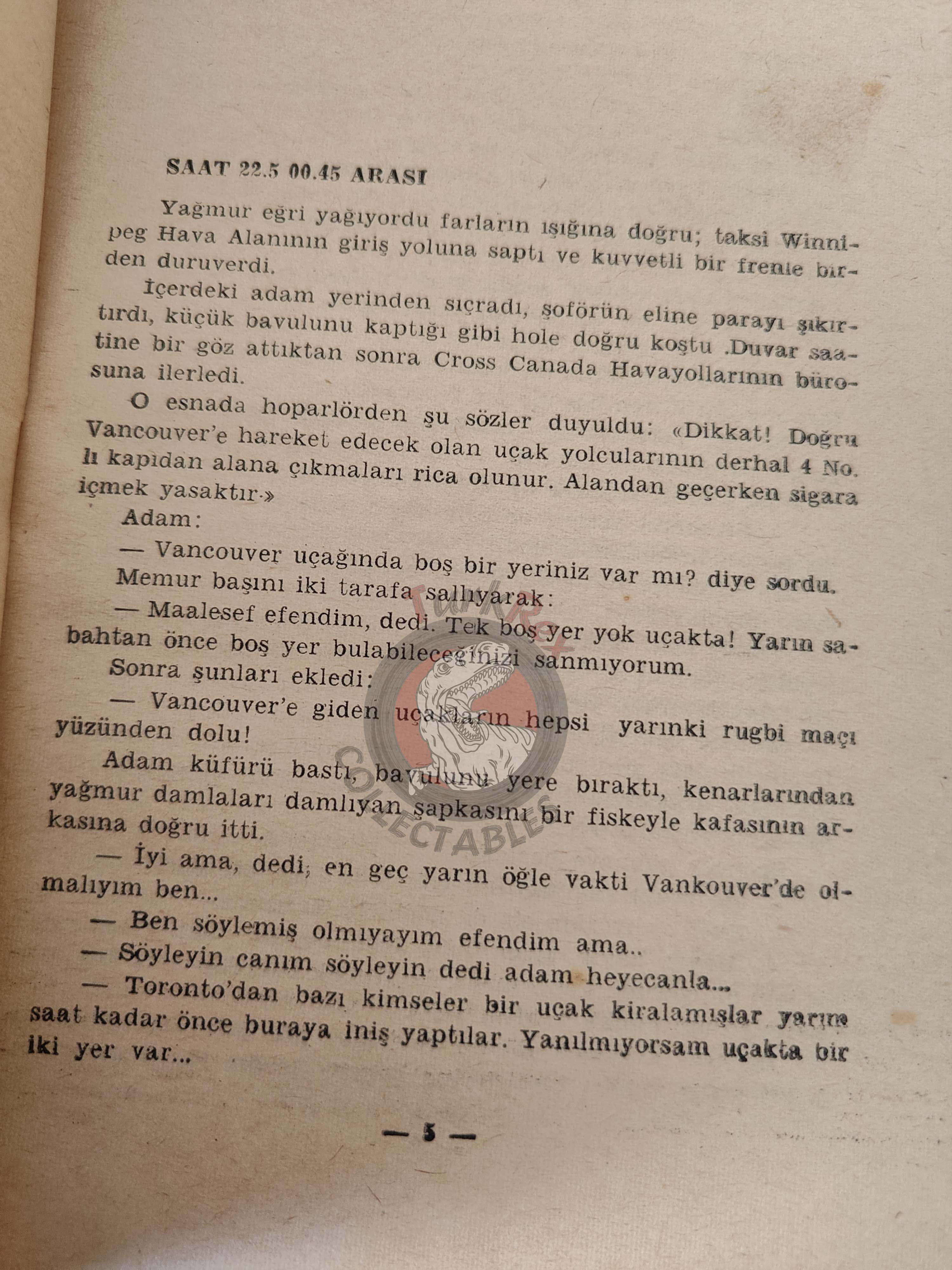 John Castle & Arthur Hailey – Flight Into Danger 1962 1st Turkish Book Turkey