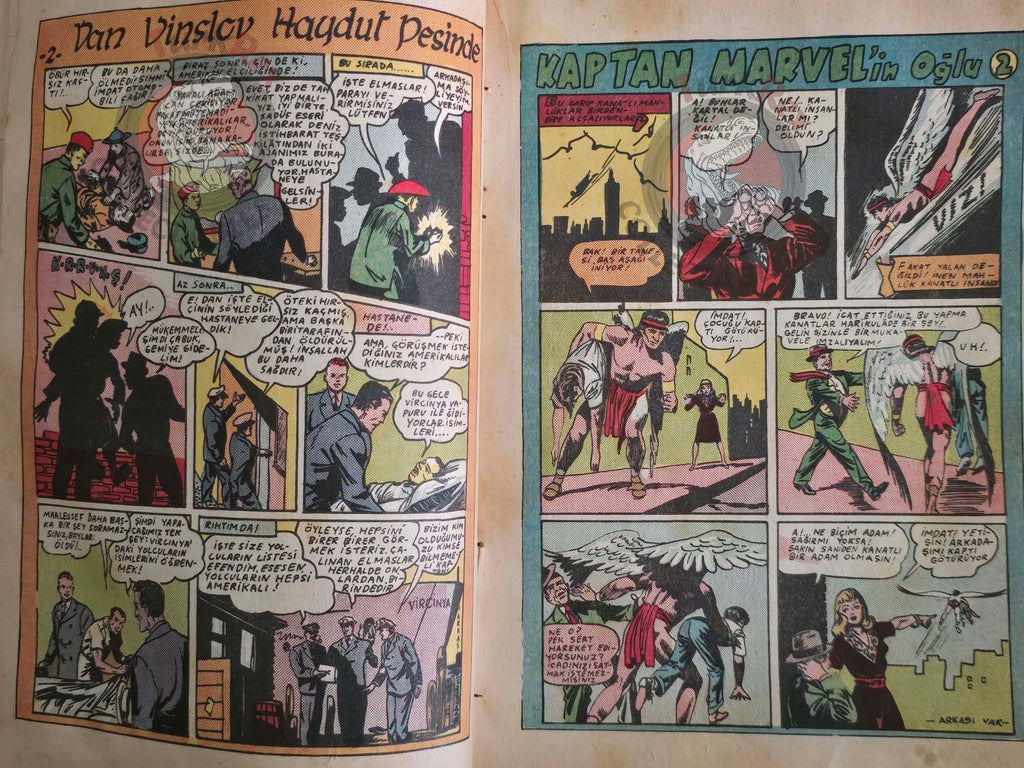 Çocuk Alemi #19 Captain Marvel Jr 1947 Don Winslow of the Navy Turkish Comic Turkey