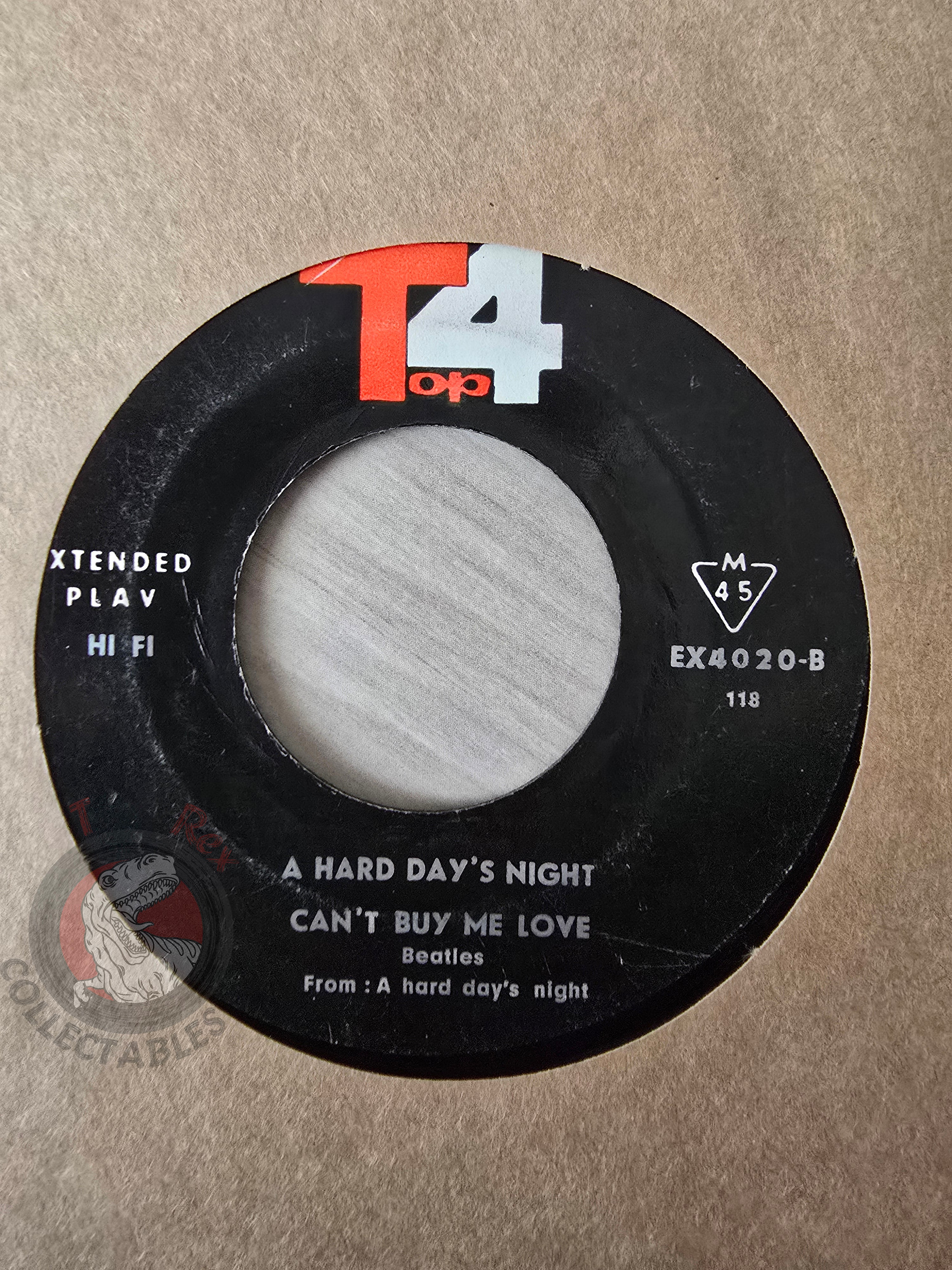 The Beatles - A Hard Day's Night 7" Iran Pressing Vinyl Iranian Edition