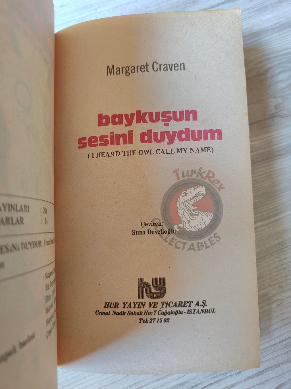 Margaret Craven – I Heard the Owl Call My Name 1978 1st Turkish Book Turkey