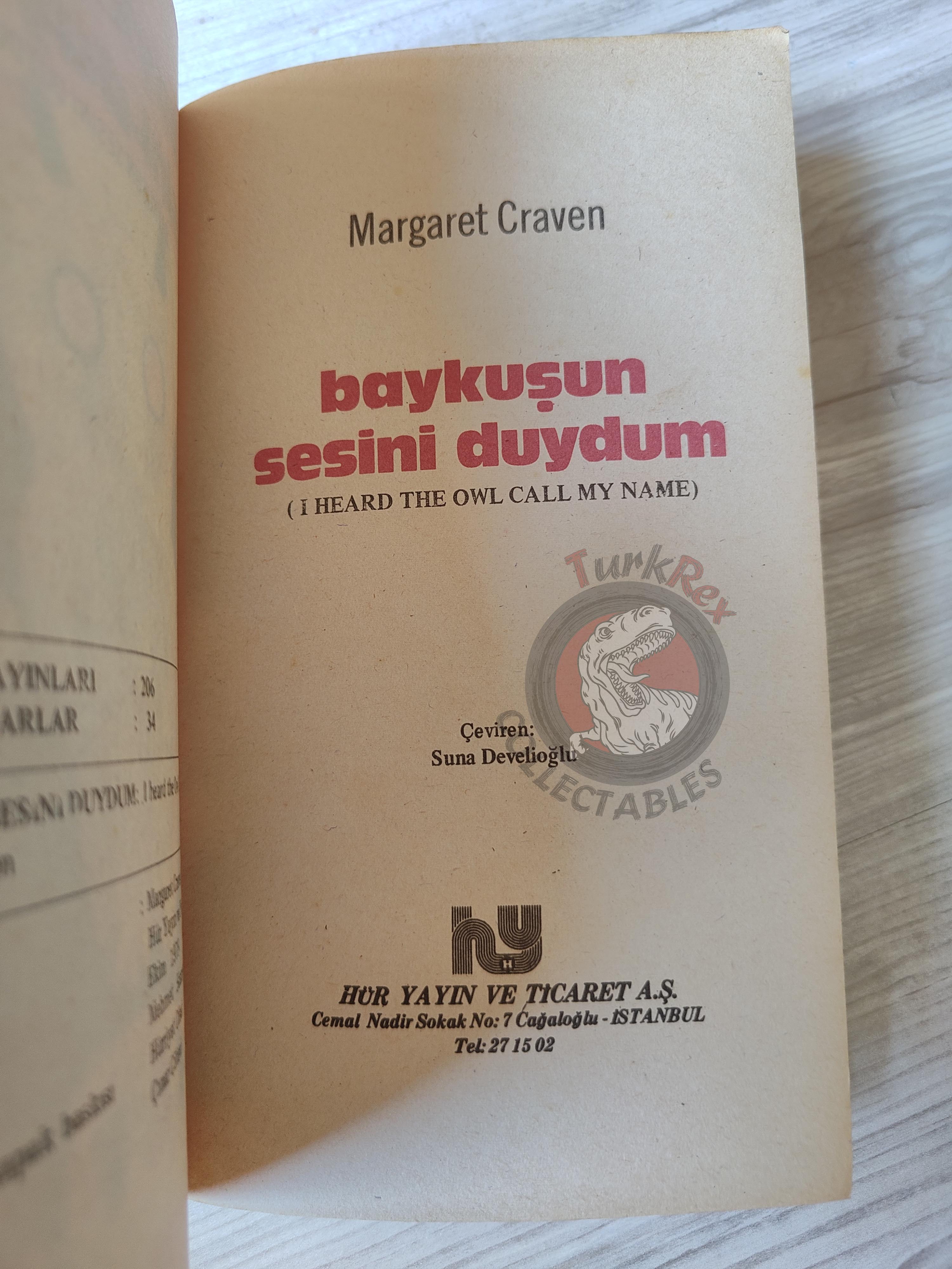 Margaret Craven – I Heard the Owl Call My Name 1978 1st Turkish Book Turkey