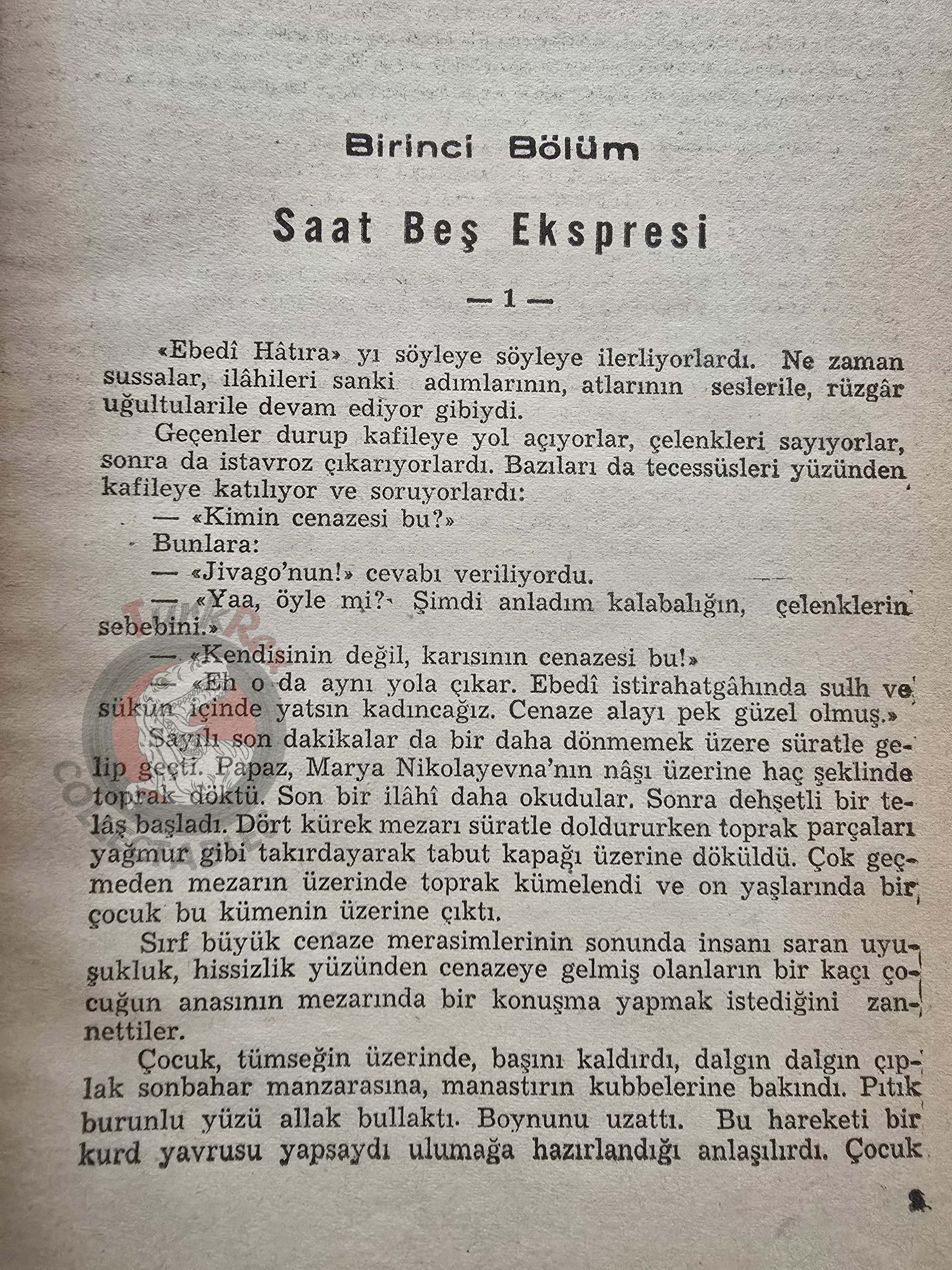 Boris Pasternak – Doctor Zhivago 1959 1st Turkish Book Turkey