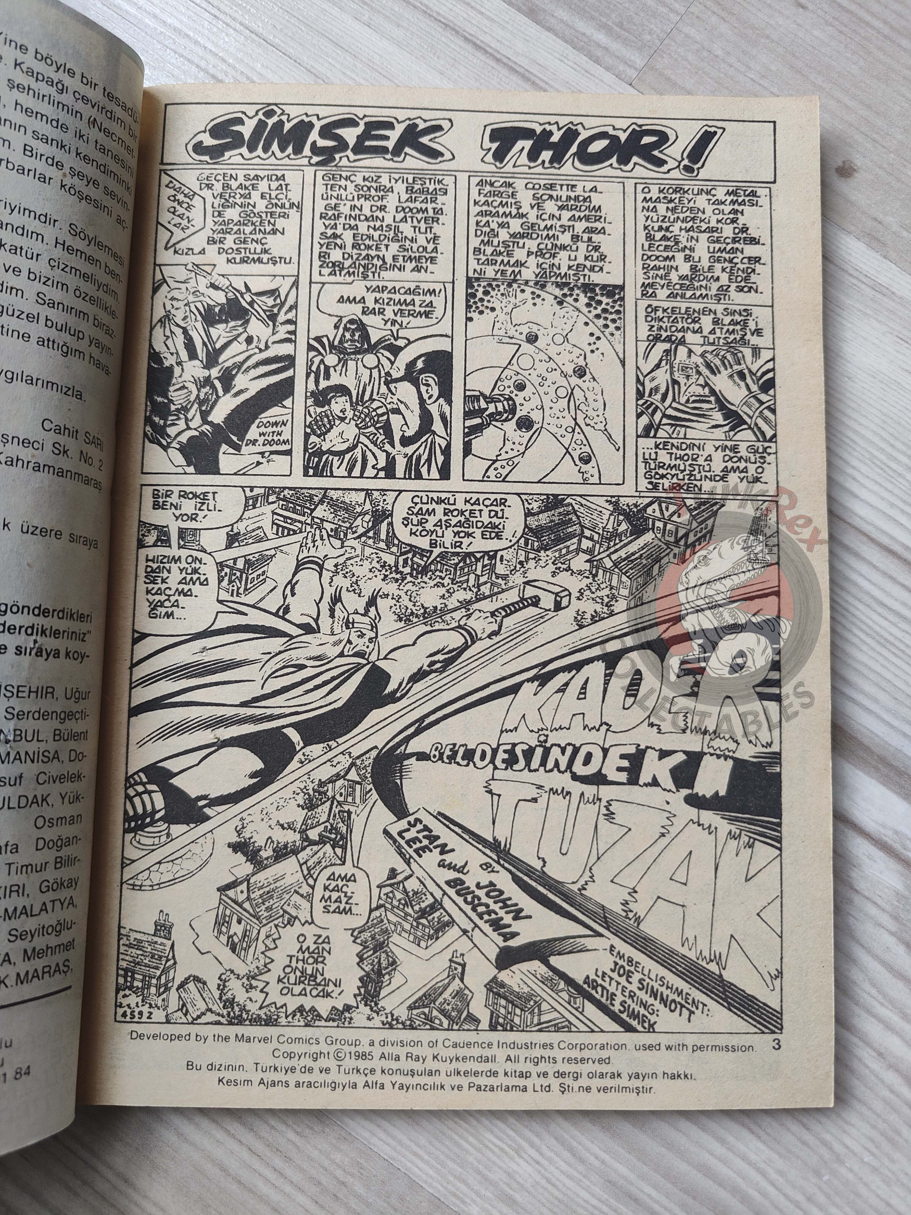 Thor #2 1985 Turkish Comic Turkey The Mighty Thor #183–187