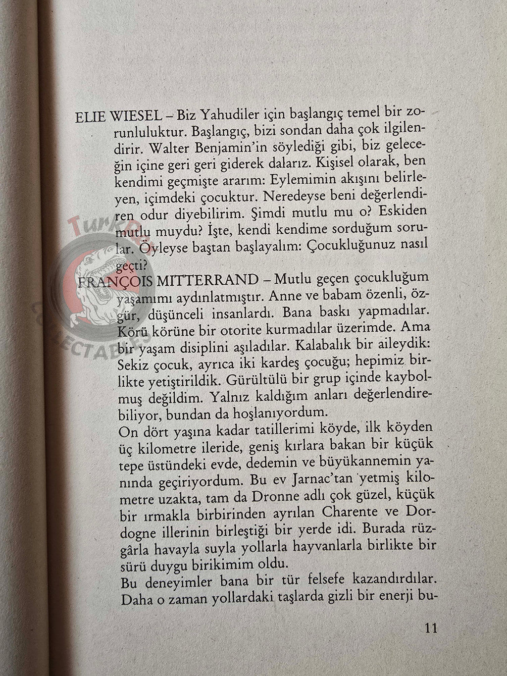 François Mitterrand – Mémoire à Deux Voix 1996 1st Turkish Book Turkey