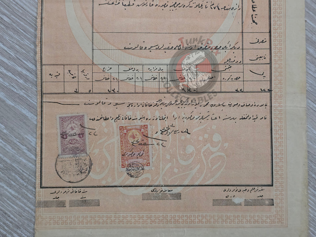 Ottoman 1915 Land Deed Agricultural Land in Sivas Armutak Title Armenian Citizen Armenia