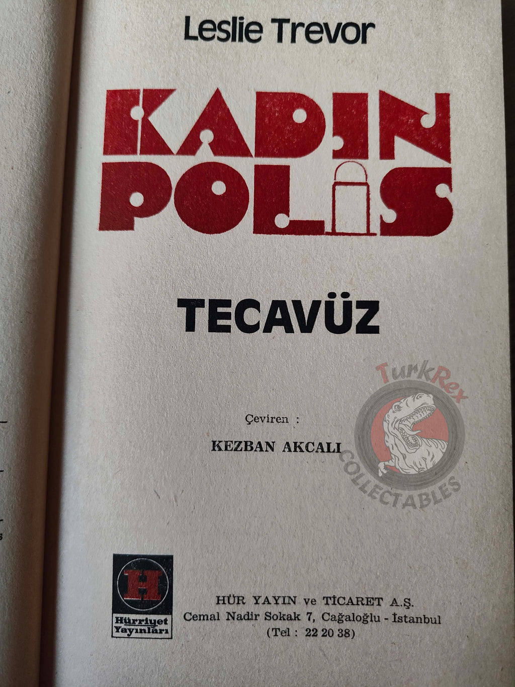 Leslie Trevor – Police Woman 1: The Rape 1976 1st Turkish Book Turkey