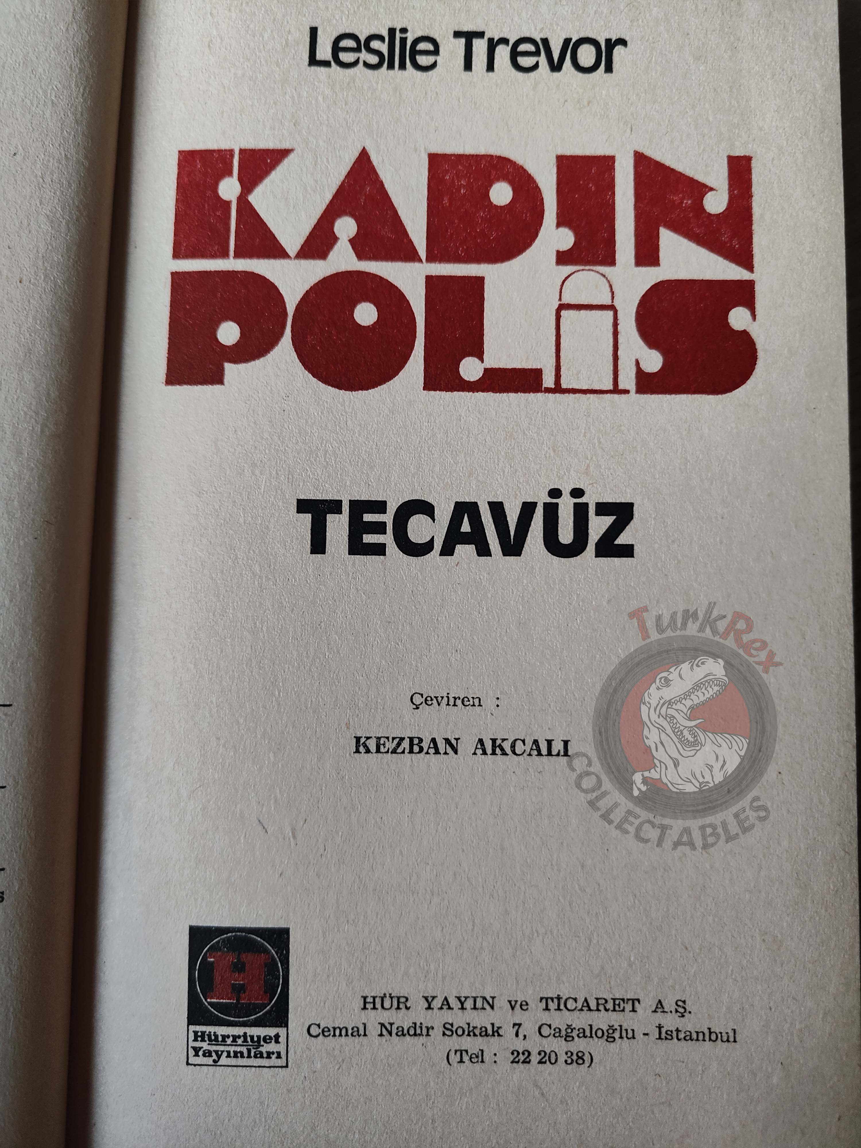 Leslie Trevor – Police Woman 1: The Rape 1976 1st Turkish Book Turkey