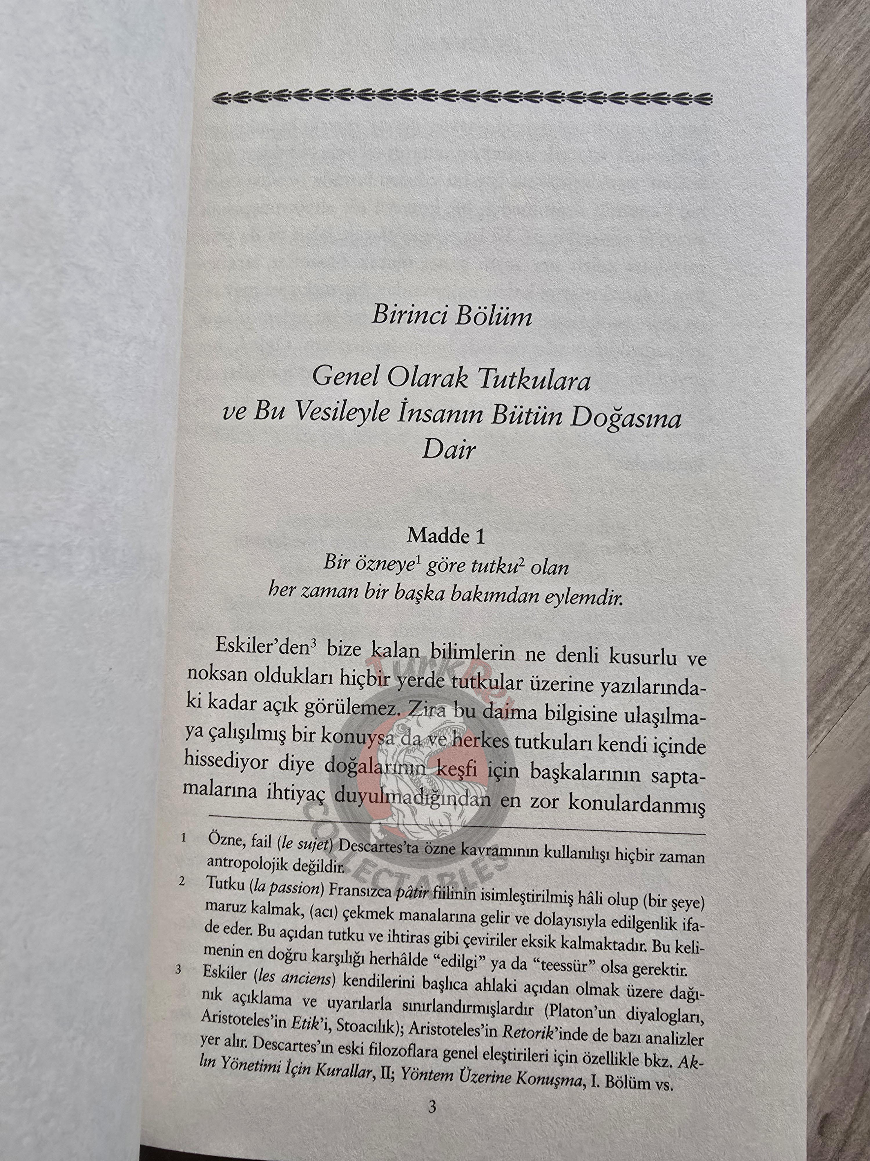 René Descartes – The Passions of the Soul 2020 Turkish Book Turkey