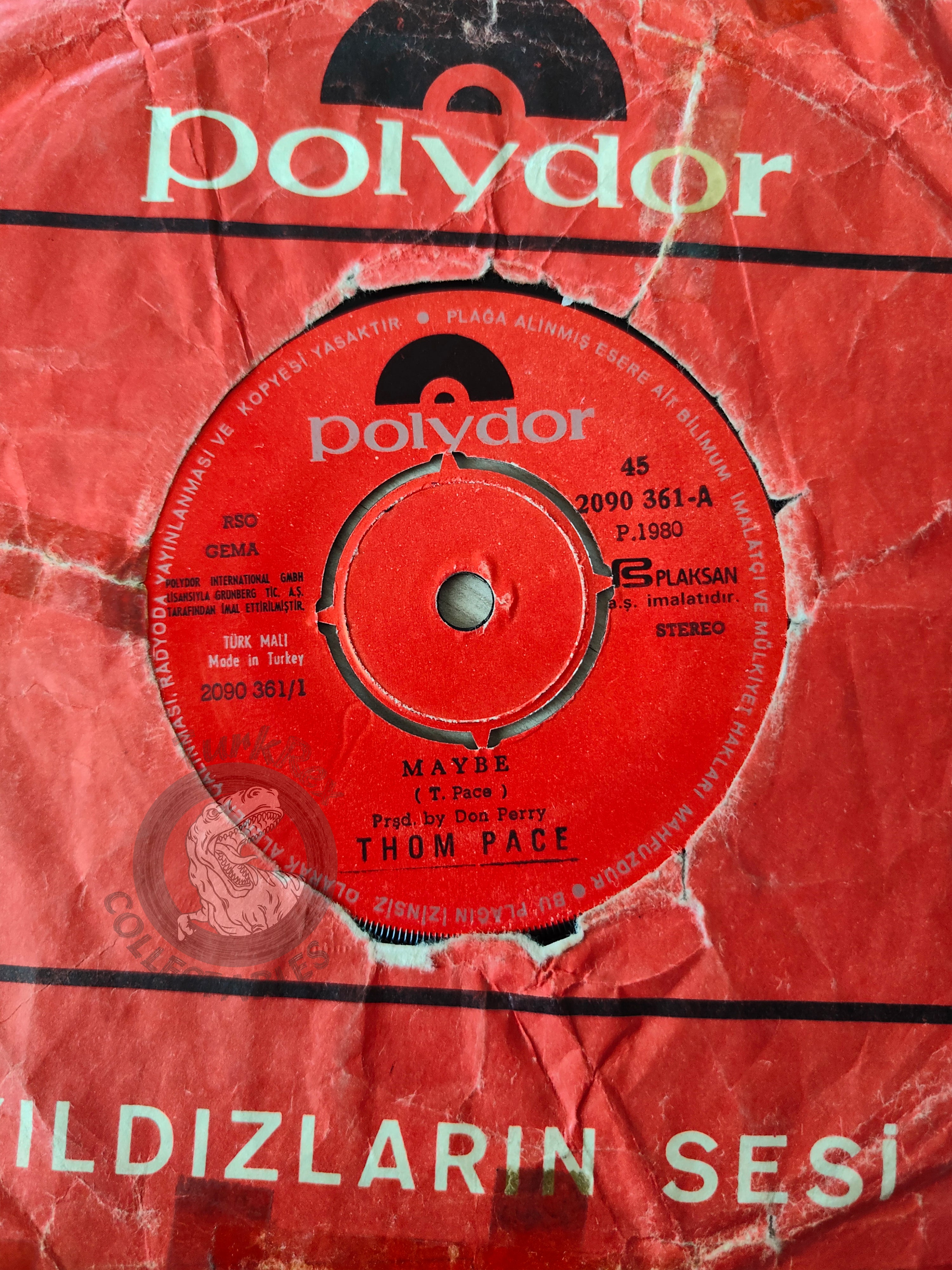 Thom Pace – Maybe / Friends 7" Turkish Pressing Vinyl Turkey Edition