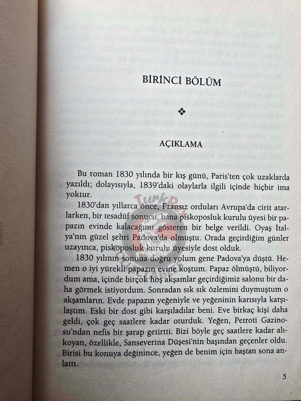 Stendhal – The Charterhouse of Parma 2005 Turkish Book Turkey