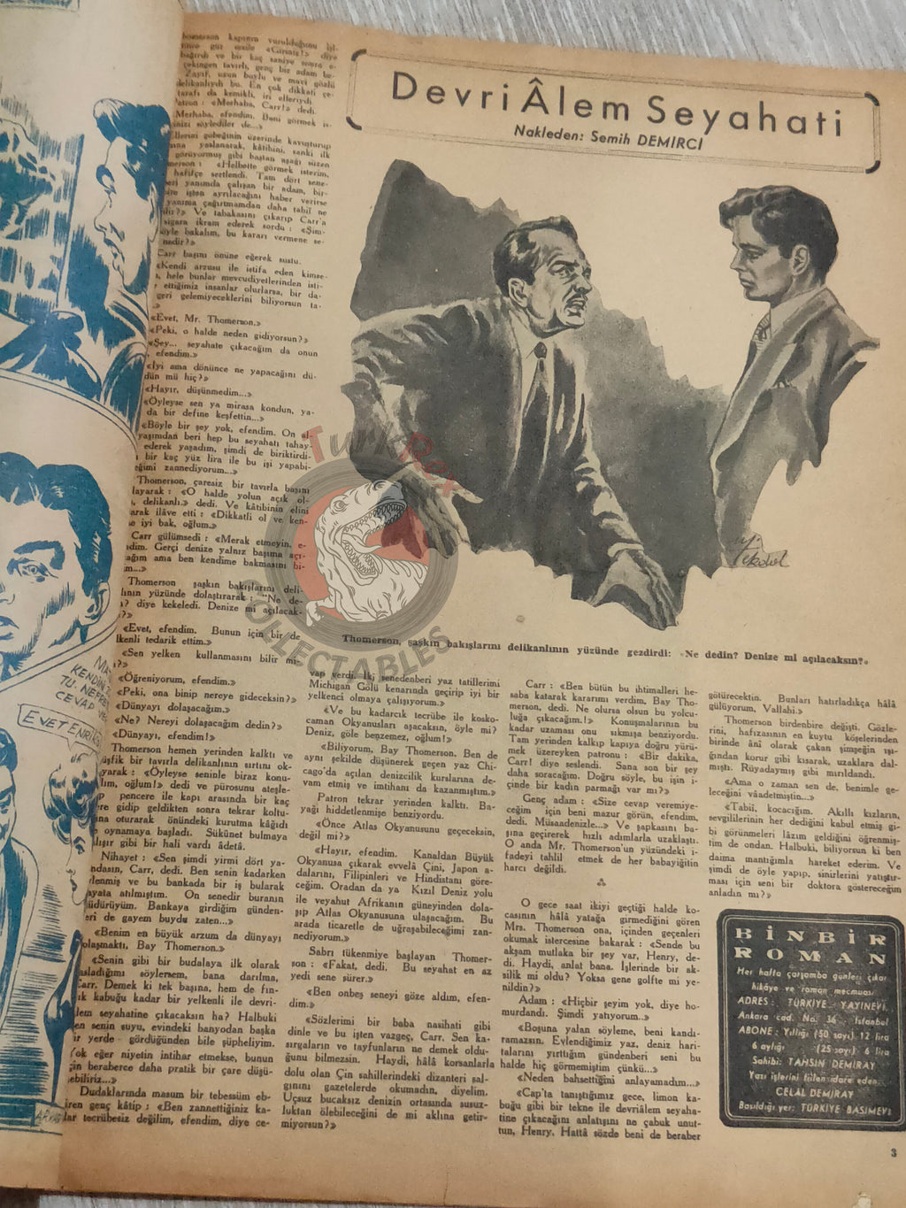Binbir Roman #106 1950 Victor Hugo 93 - Mandrake Turkish Comic Mag Turkey