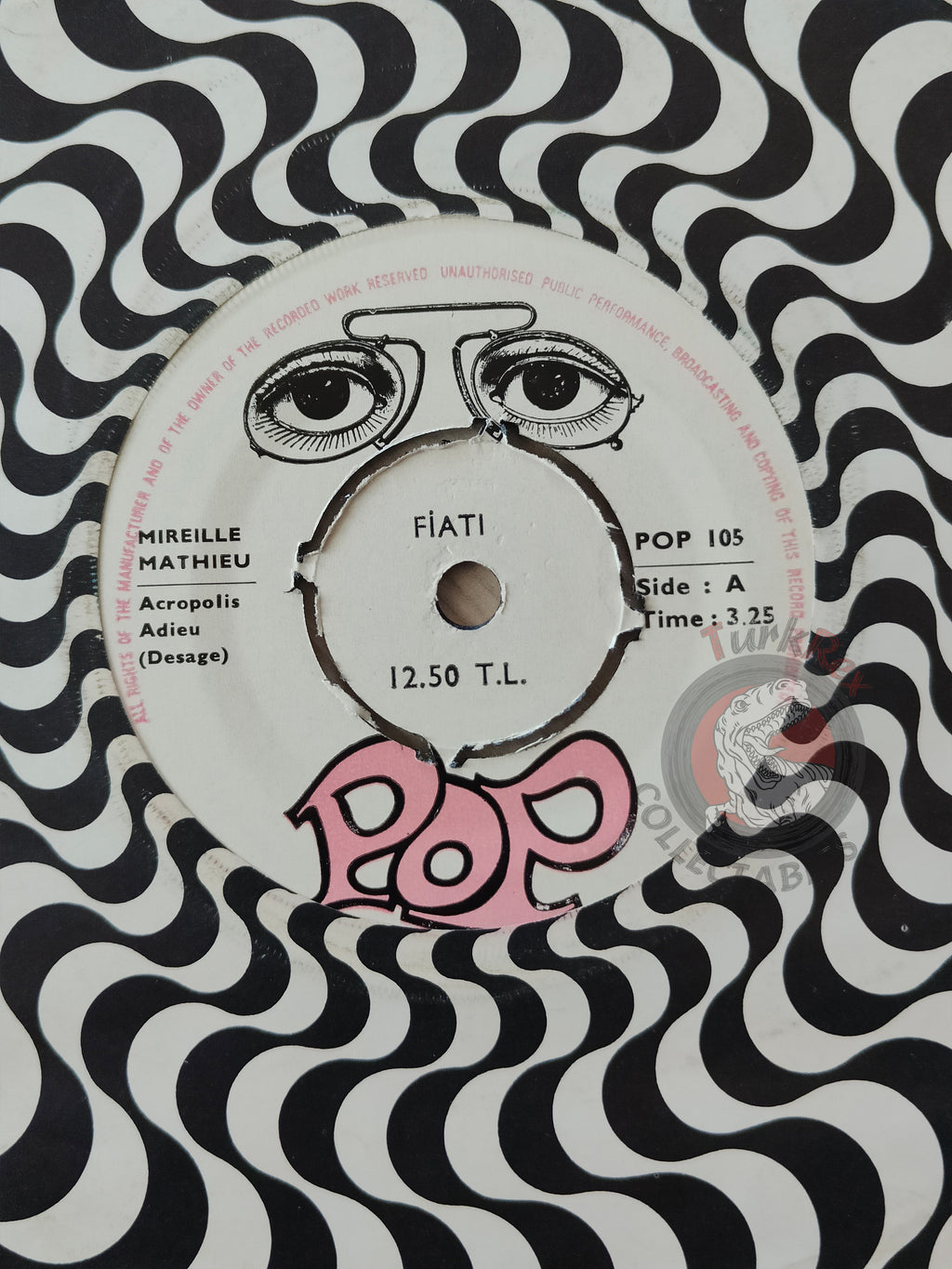 Mireille Mathieu – Acropolis Adieu 7" Turkish Pressing Vinyl Turkey Edition