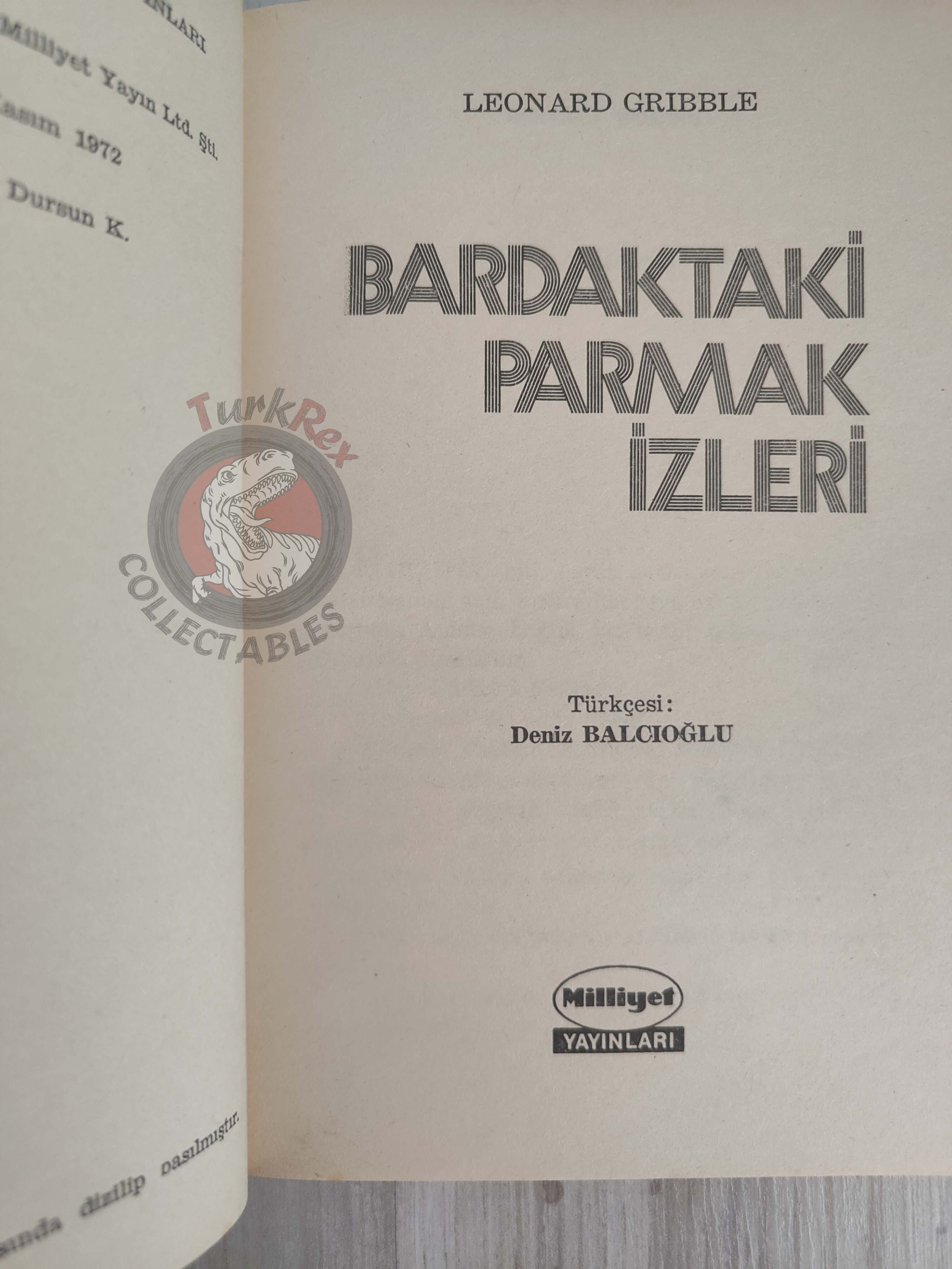 Leonard Gribble – The Glass Alibi 1972 1st Turkish Book Turkey