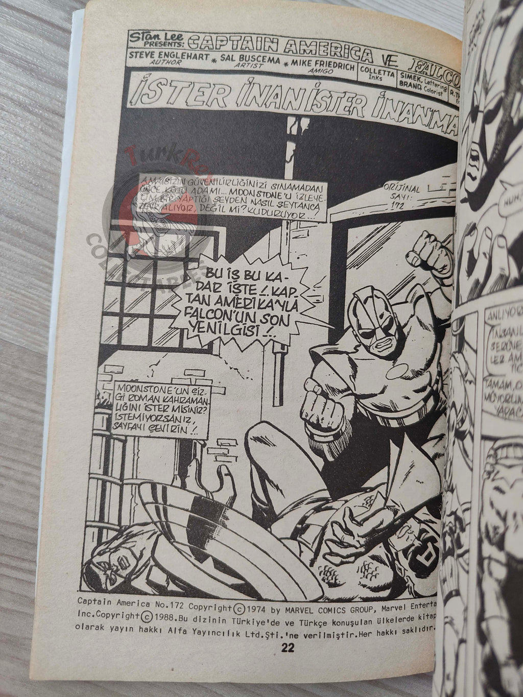 Captain America Issue #5 1988 Turkish Comic Turkey #171 #172 #173 #174