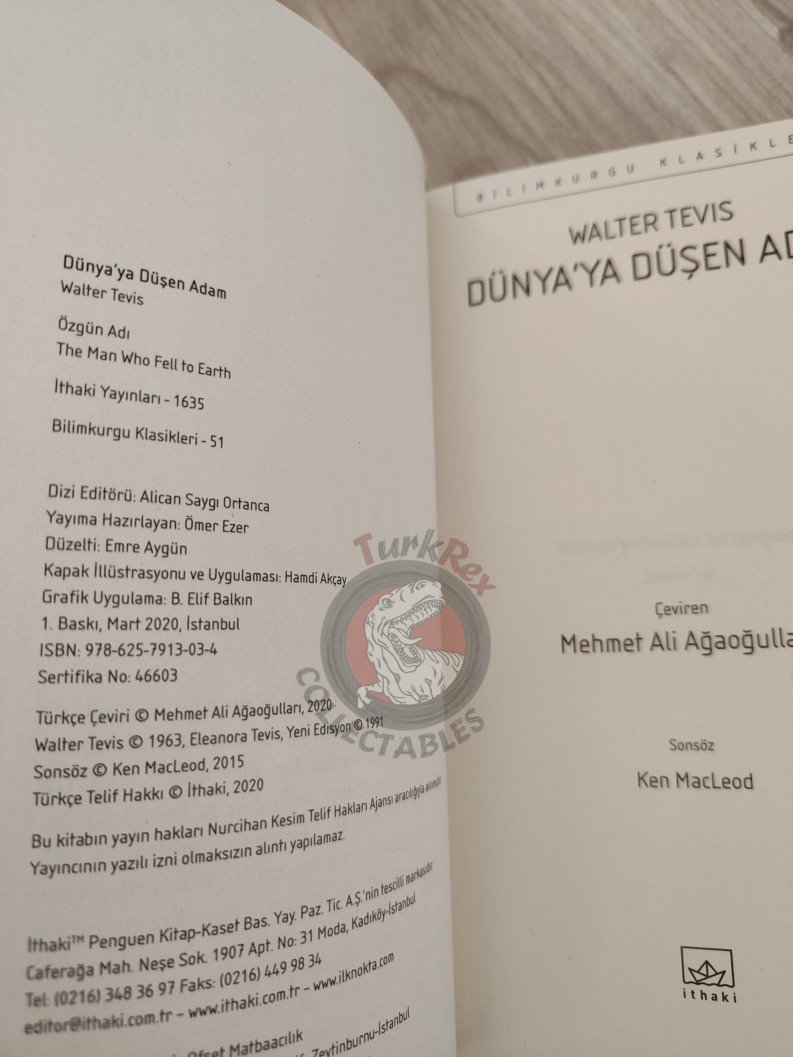 Walter Tevis – The Man Who Fell to Earth 2020 Turkish Book Turkey