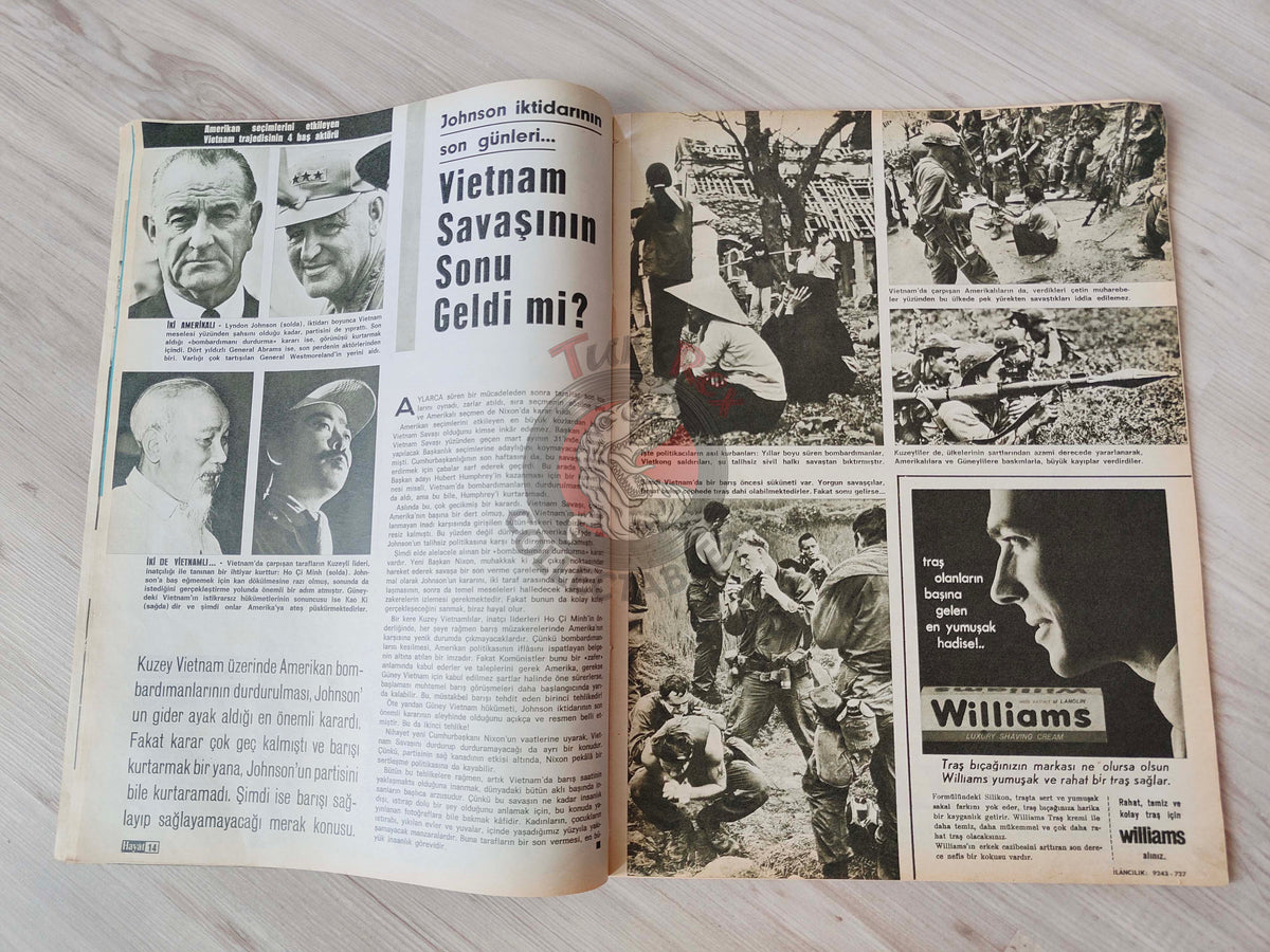 Hayat 1967 The Shah of Iran Turkish Mag Turkey Mohammad Reza Pahlavi Jacqueline Kennedy Onassis Vietnam