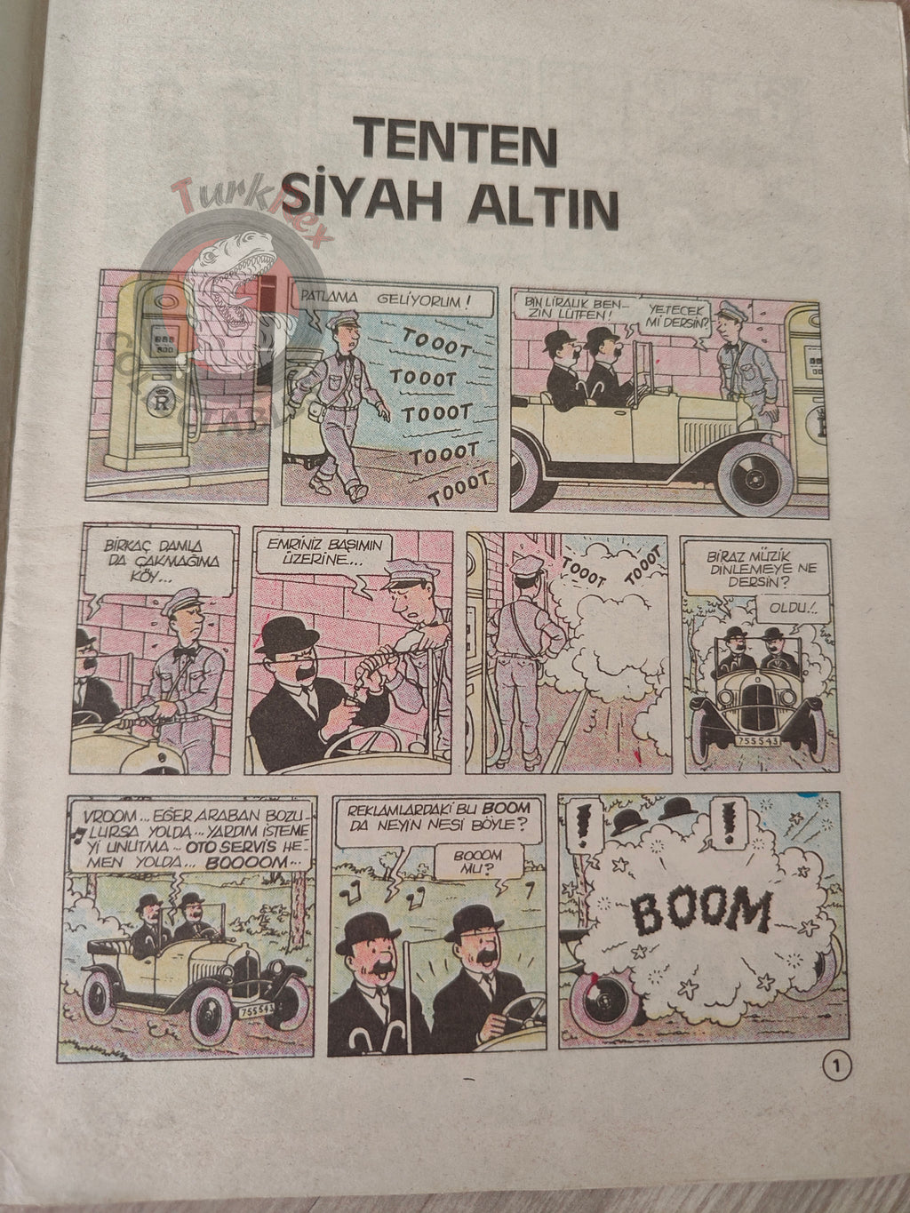 Tintin – Land Of Black Gold 1989 Turkish Edition Comic Turkey