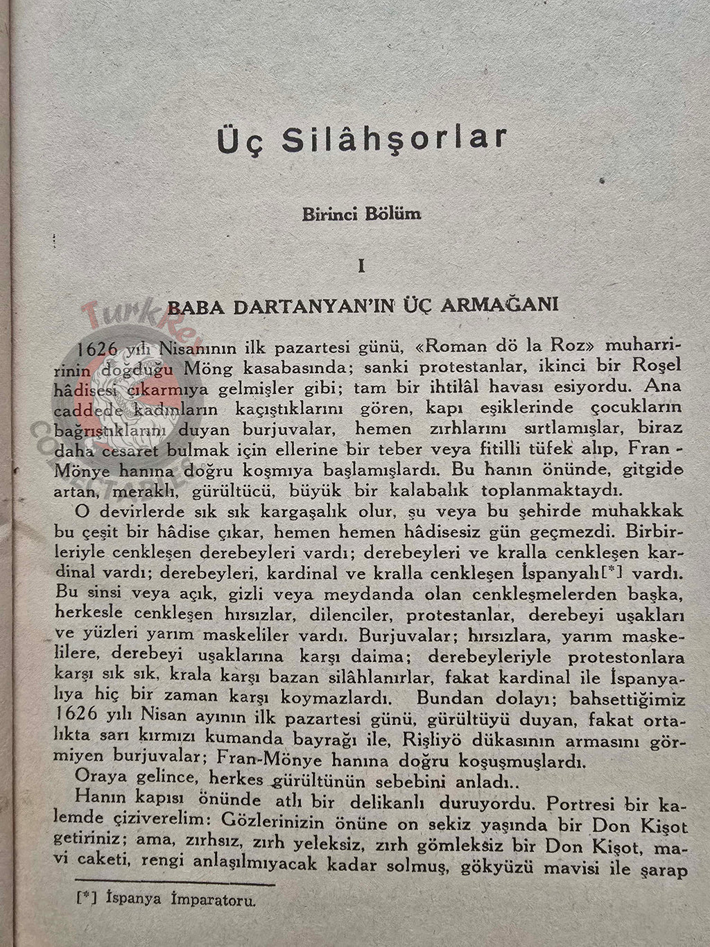 Alexandre Dumas –  The Three Musketeers 1957 Turkish Book Turkey