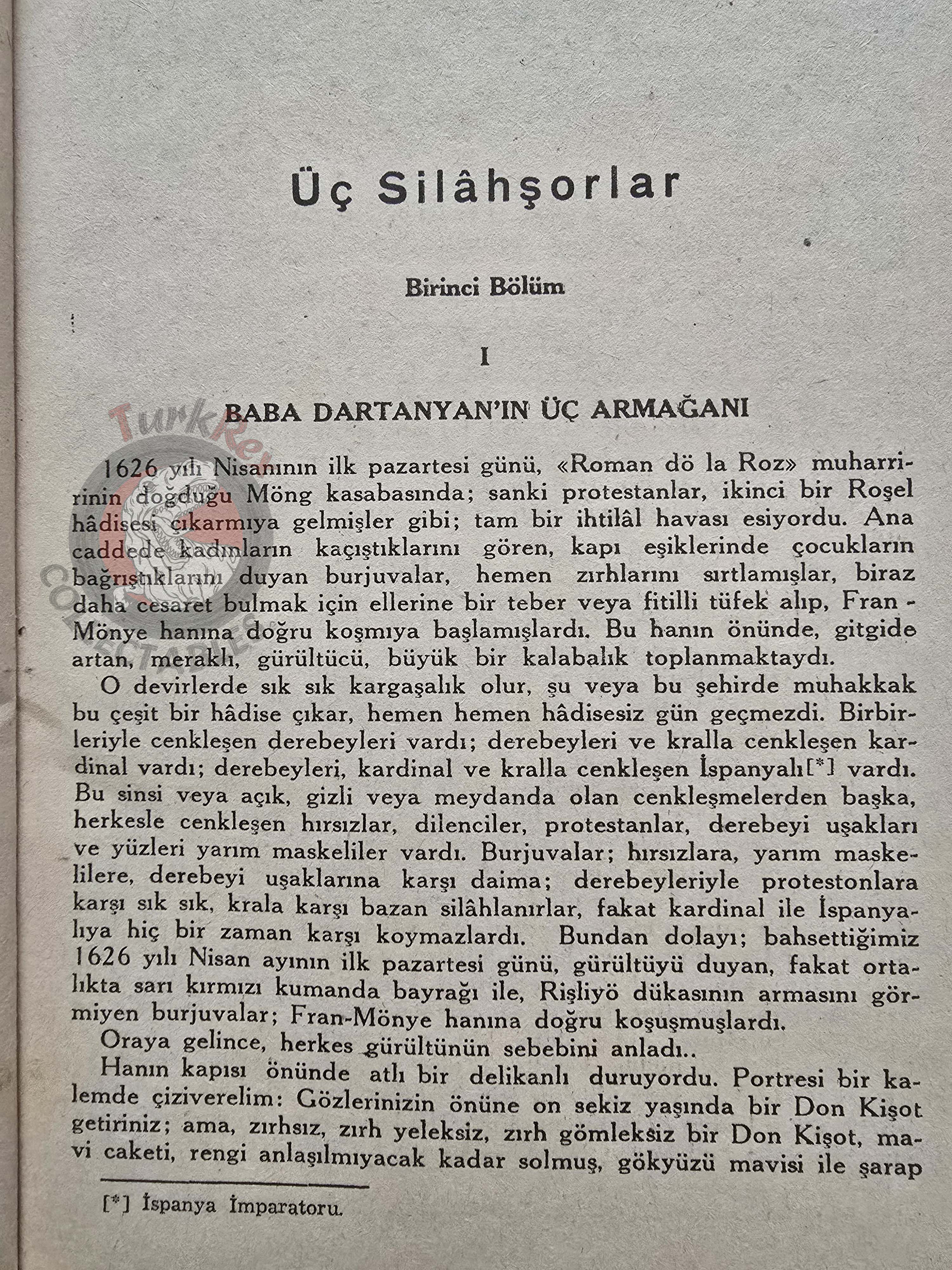 Alexandre Dumas –  The Three Musketeers 1957 Turkish Book Turkey