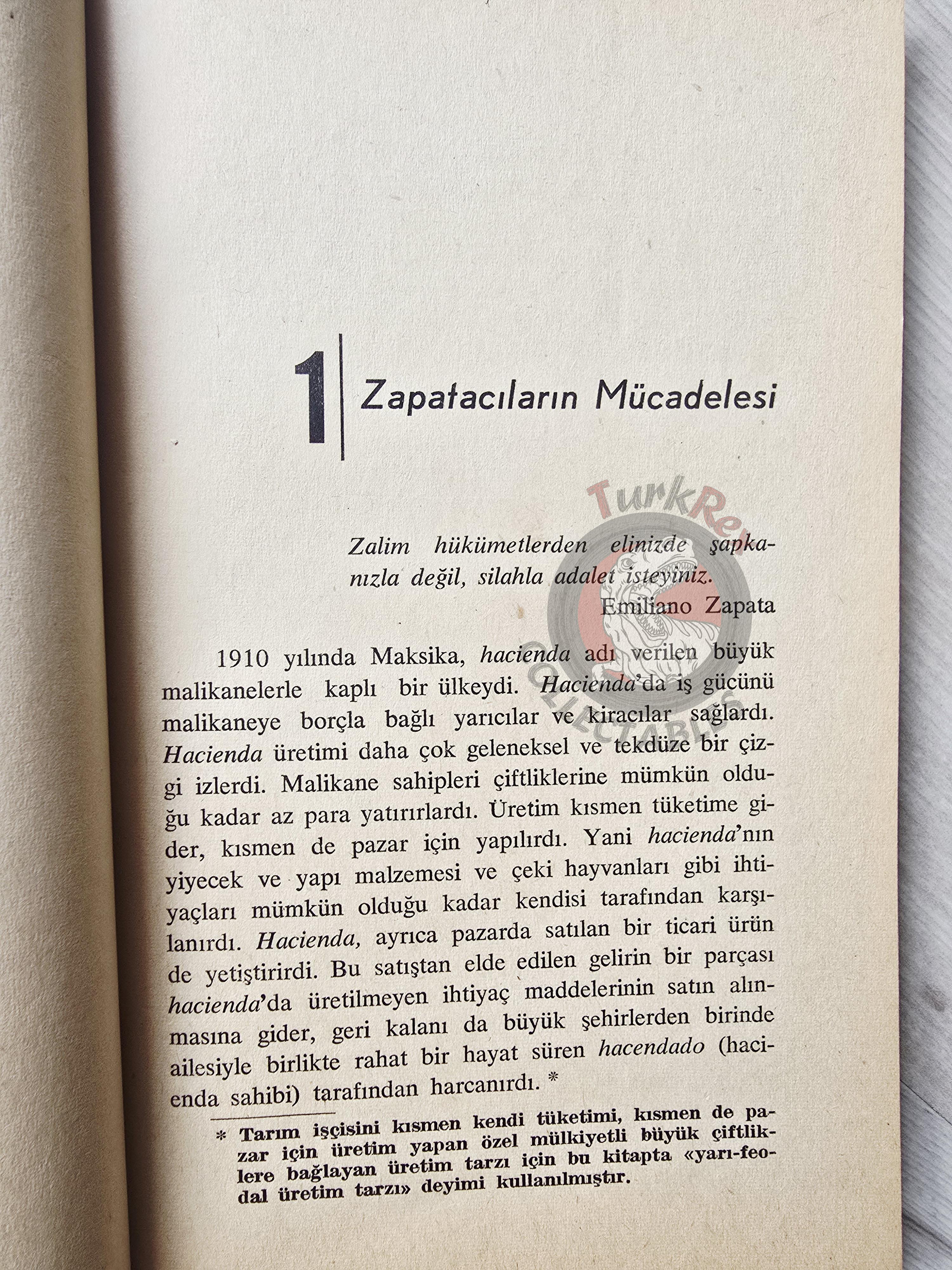 Robert P. Millon – Zapata: The Ideology of a Peasant Revolutionary 1969 1st Turkish Book Turkey