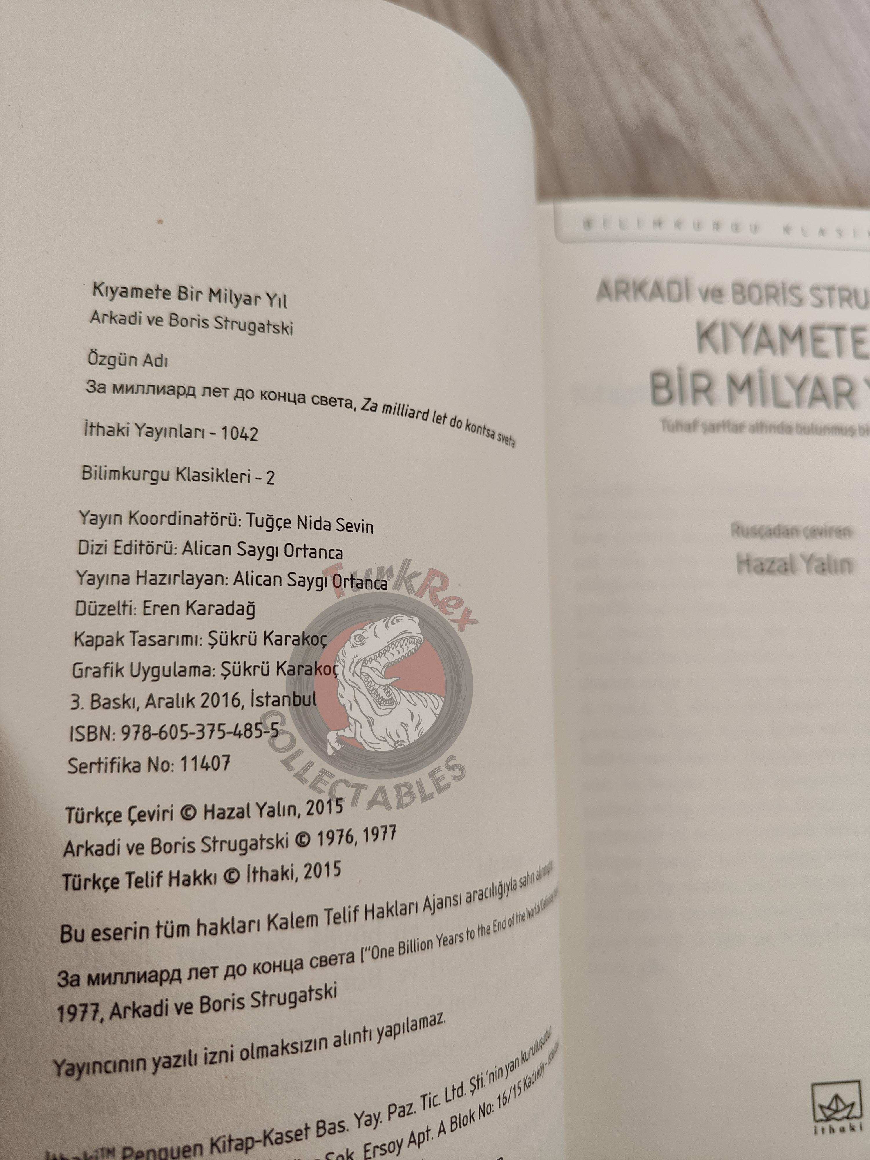 Arkadi and Boris Strugatski – Za Milliard Let do Kontsa Sveta 2016 Turkish Book Turkey