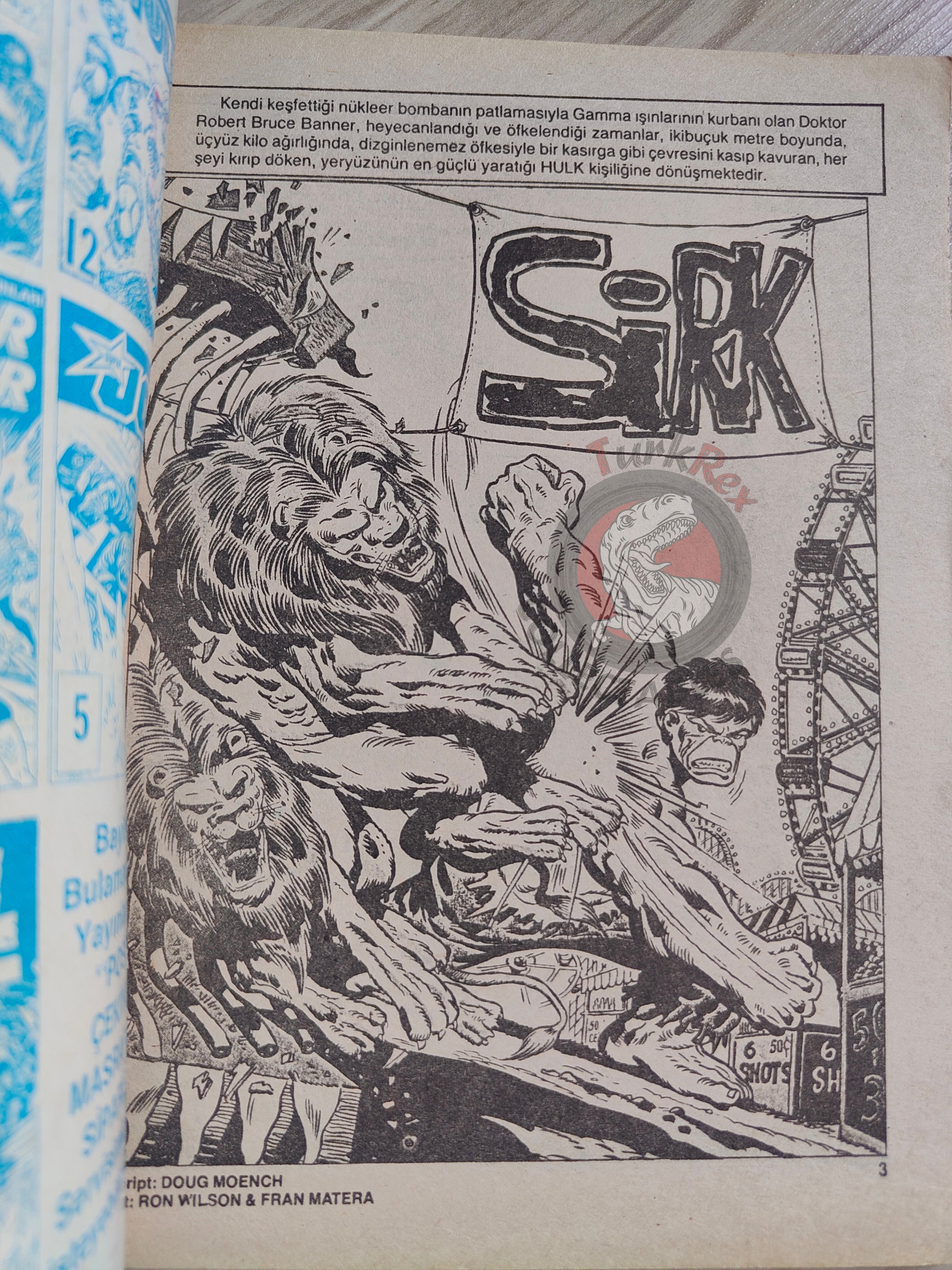 Hulk #11 1988 Turkish Comic Turkey cover Rampaging Magazine #1 #138