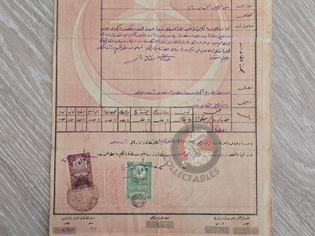Ottoman 1919 Land Deed House in İzmit Adapazarı Title Armenian Citizens Armenia
