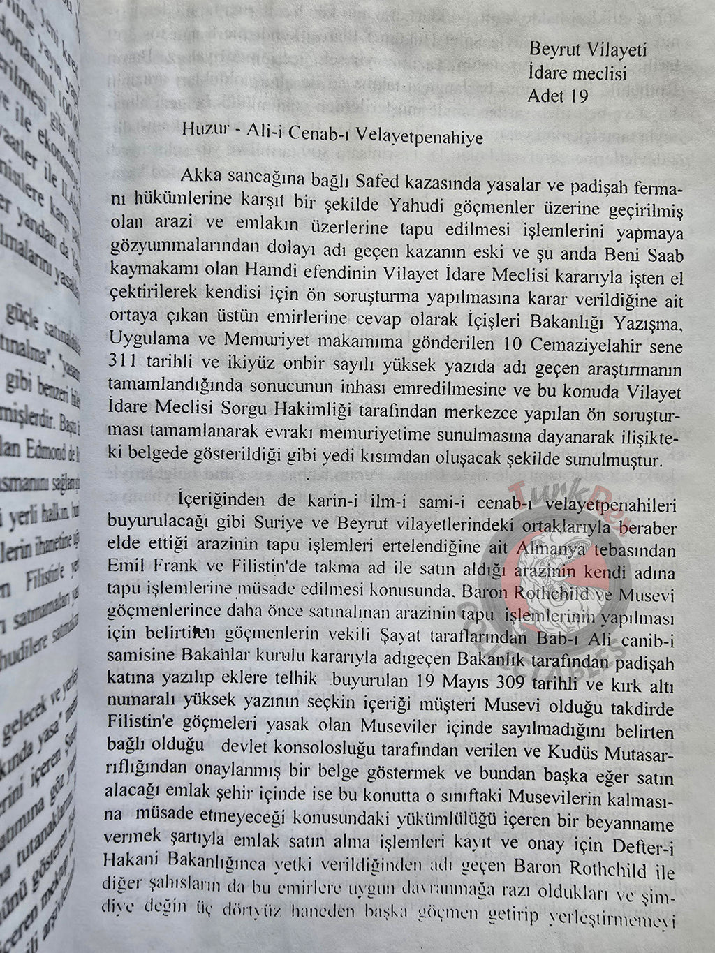The Palestine Question and Zionism in Ottoman Documents Turkish Book Turkey