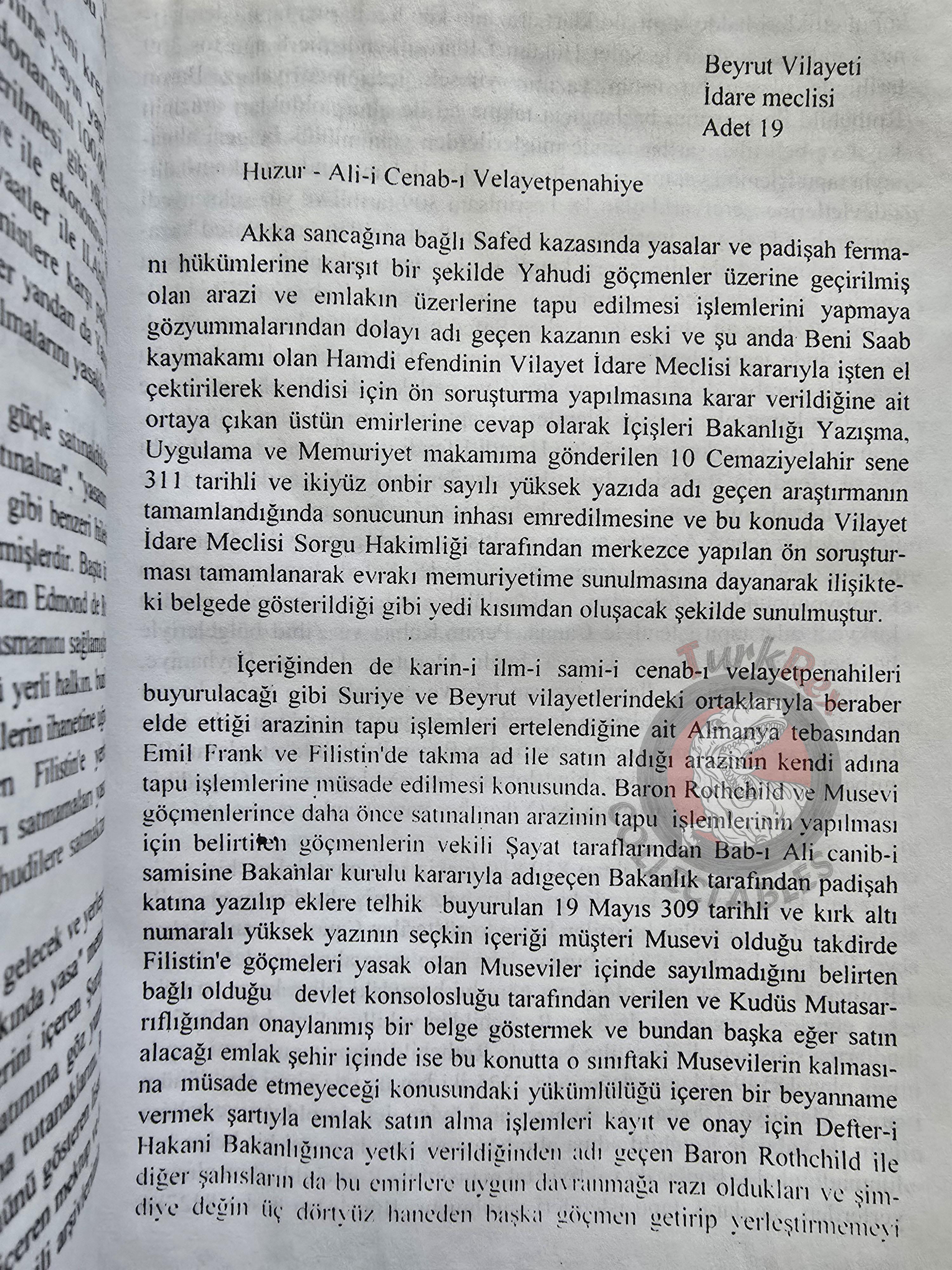The Palestine Question and Zionism in Ottoman Documents Turkish Book Turkey