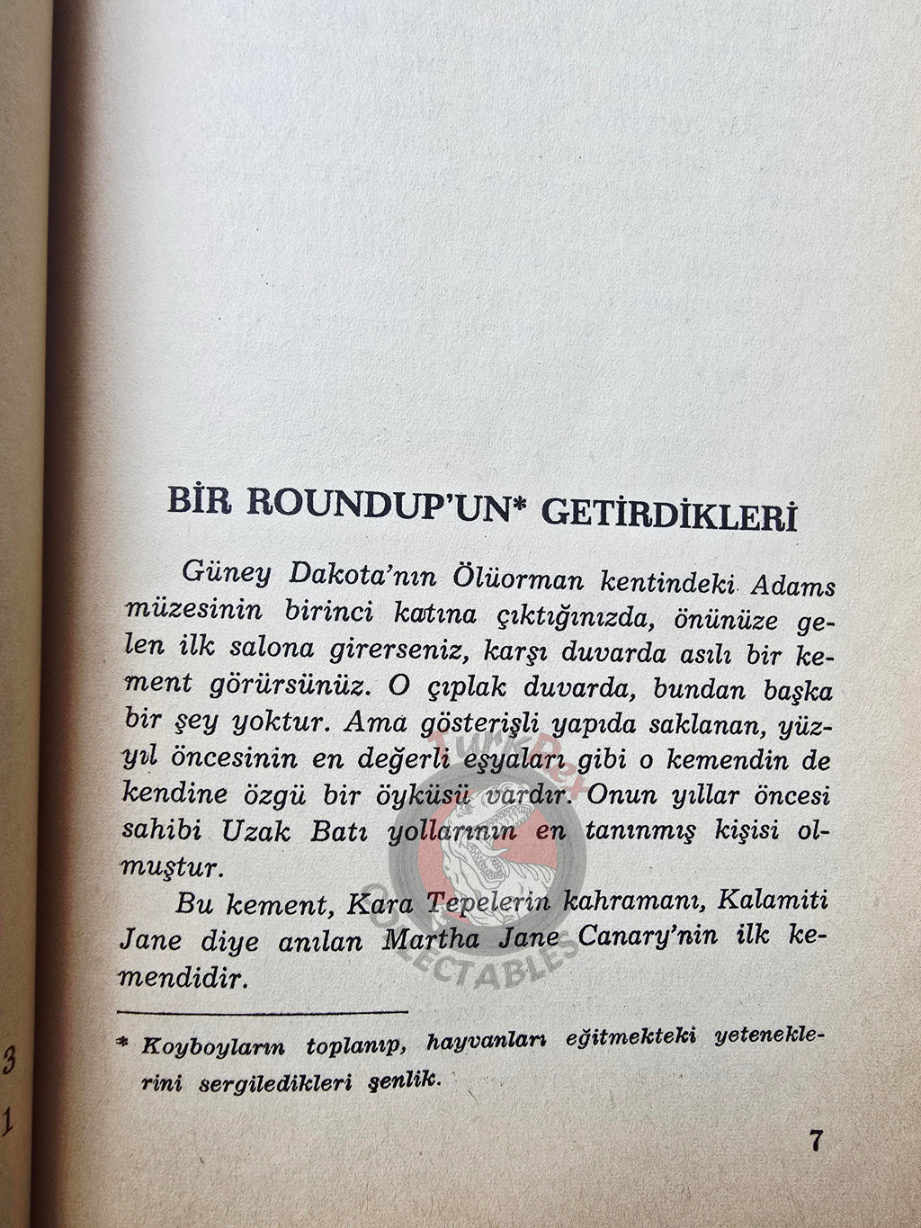 Robert Owens – Calamity Jane 1972 1st Turkish Book Turkey Illustrated