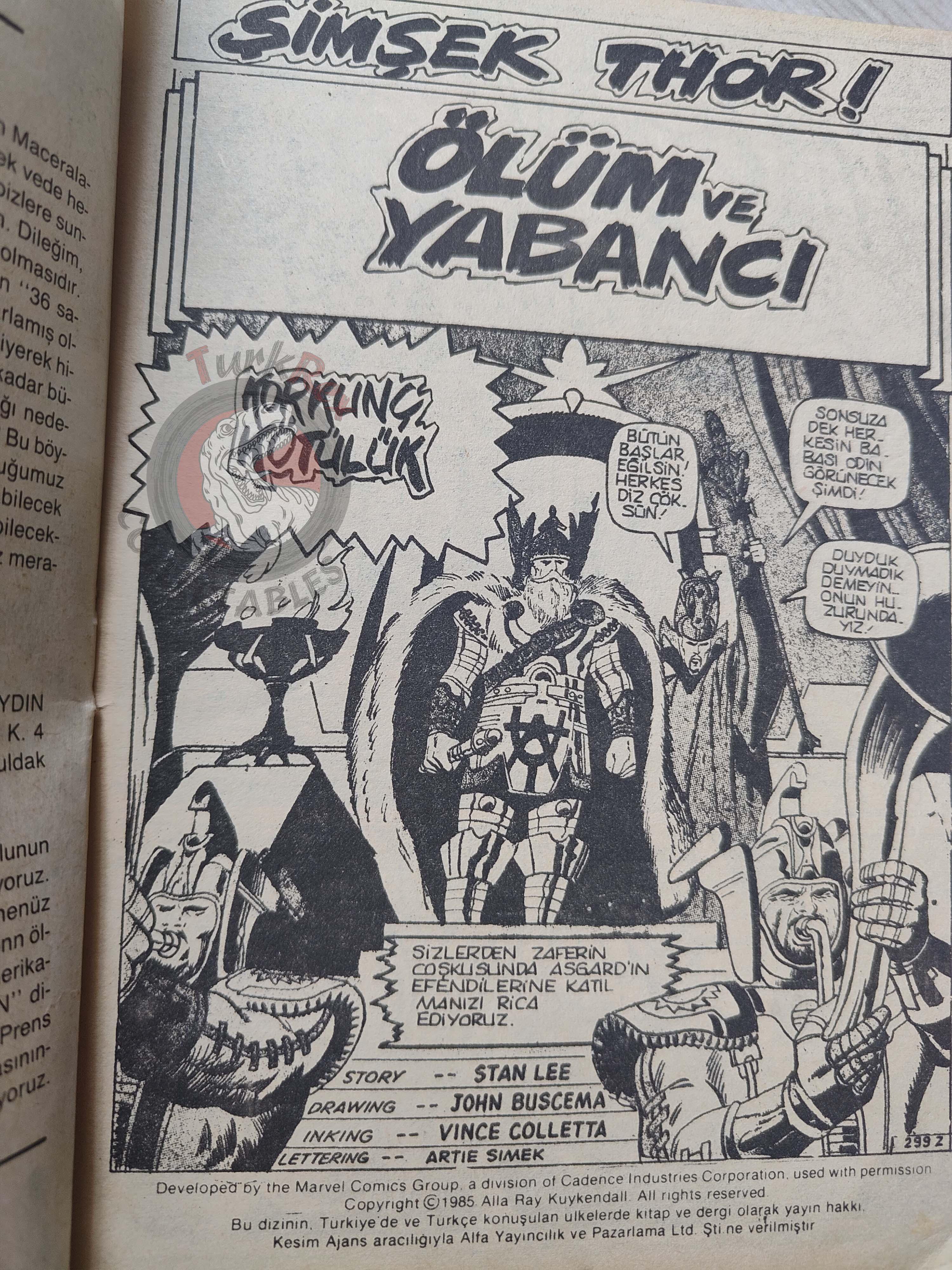 Thor #1 1985 Turkish Comic Turkey The Mighty Thor #178–182 Dr. Doom