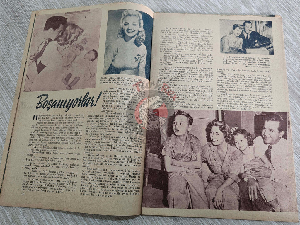 Yıldız 1944 Ingrid Bergman Turkish Mag Turkey Hollywood Cary Grant Victor Mature Errol Flynn