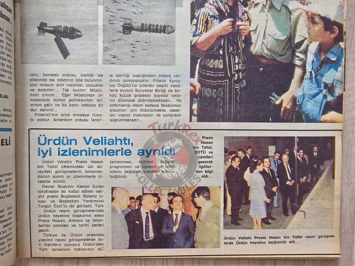 Hayat 1982 The Endless Massacre Lebanon Turkish Mag Turkey Israel Palestine Jordan Hassan bin Talal