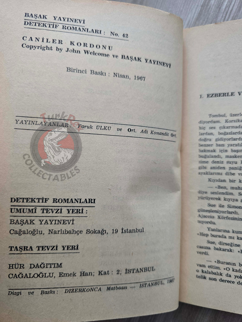 John Welcome – Wanted for Killing 1967 1st Turkish Book Turkey