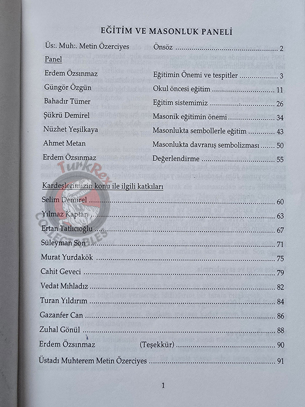 Turkish Freemasonry Başkent Lodge Panel 1996 Booklet Masonic Masons of Turkey Signed
