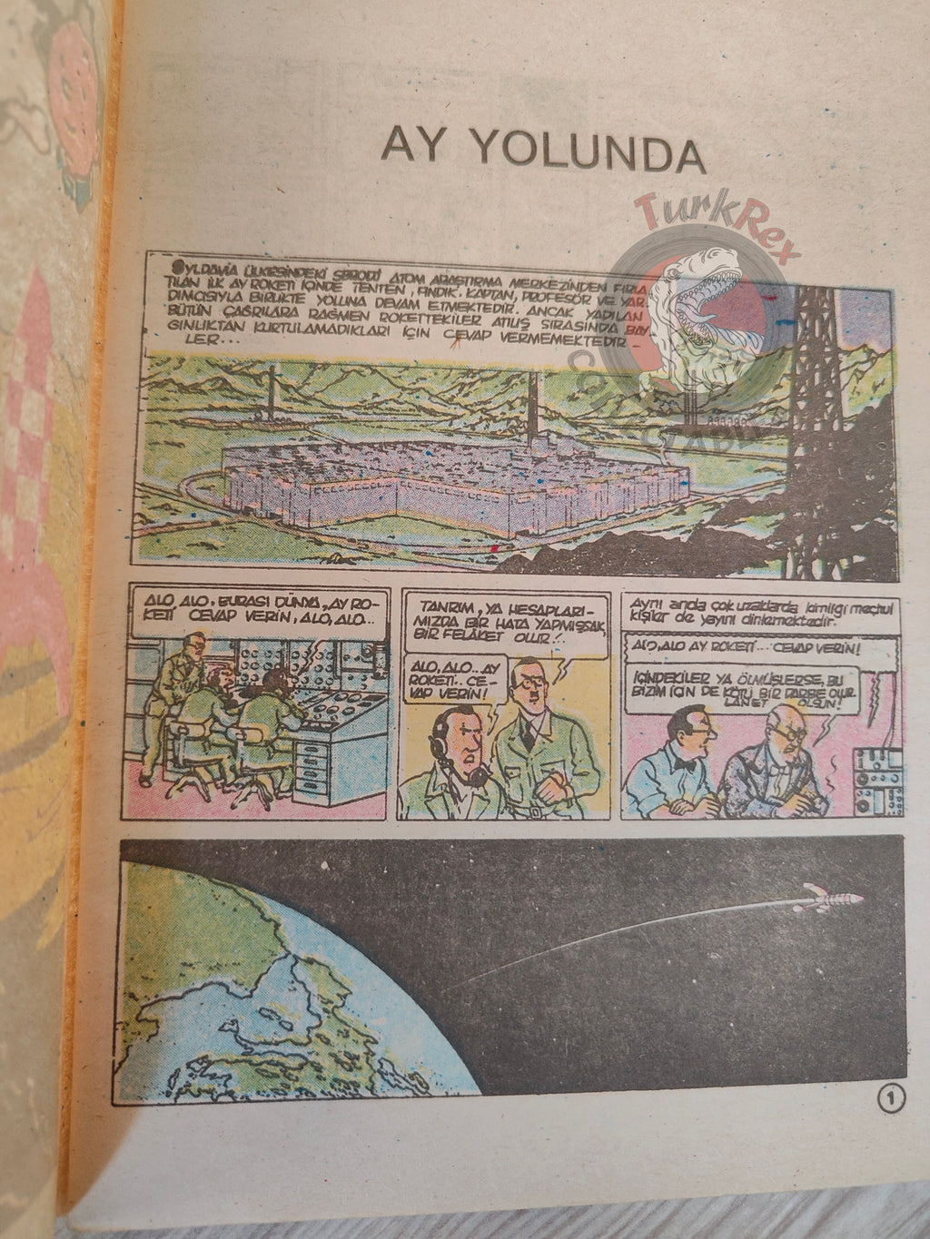 Tintin – Explorers Of The Moon 1989 Turkish Edition Comic Turkey