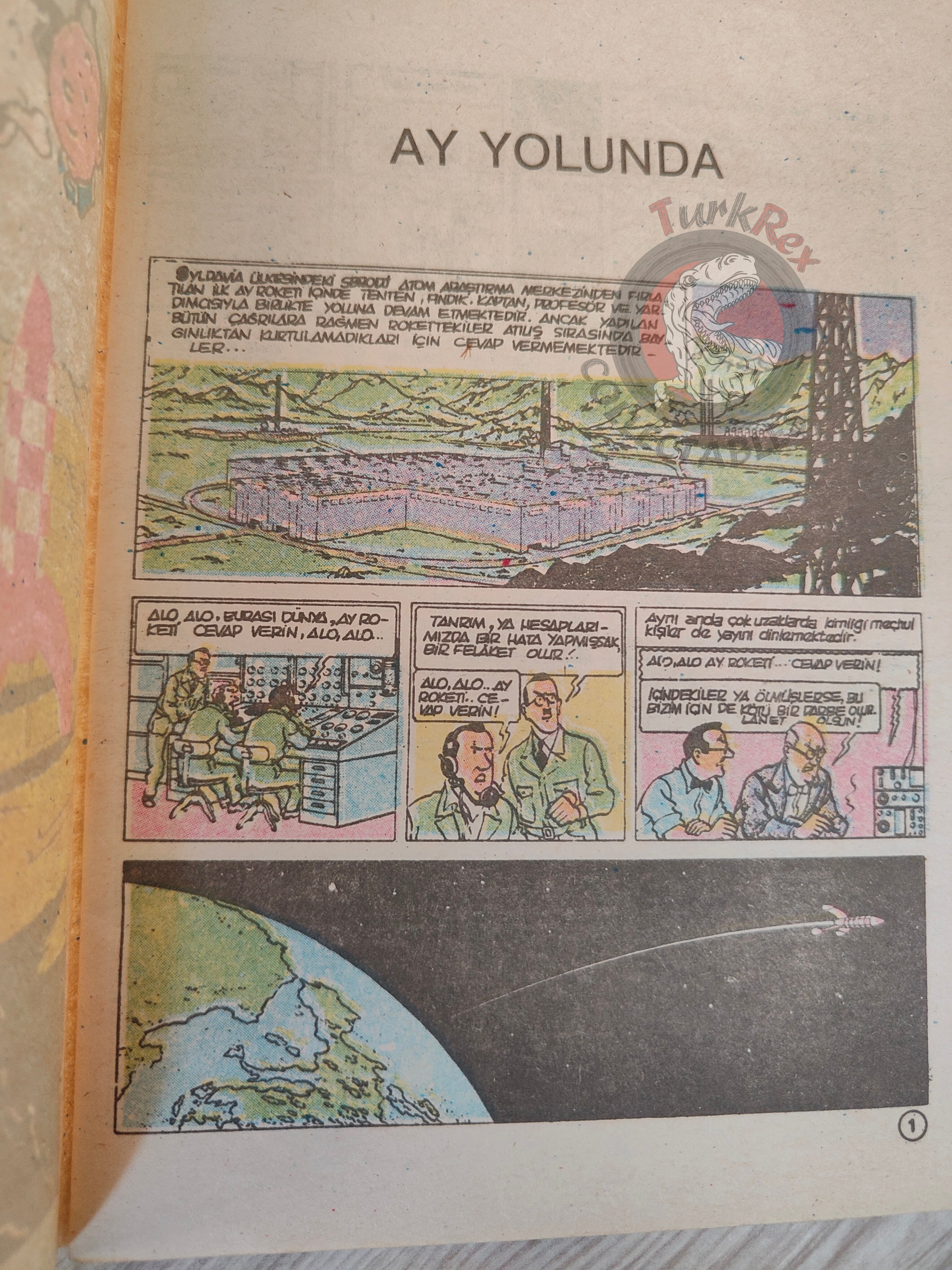 Tintin – Explorers Of The Moon 1989 Turkish Edition Comic Turkey