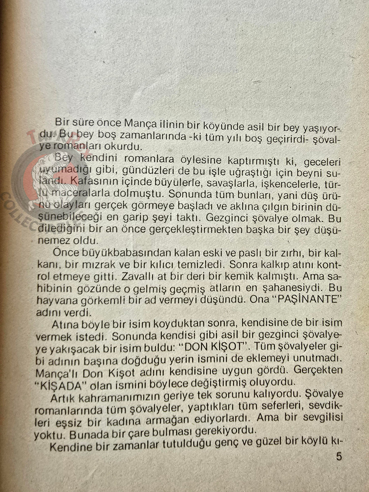 Miguel de Cervantes – Don Quixote 1990s Turkish Book Turkey