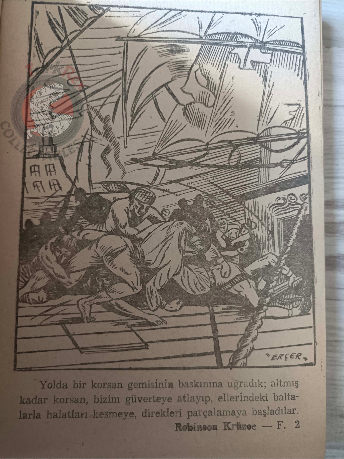 Daniel Defoe – Robinson Crusoe 1955 Turkish Book Turkey Illustrated