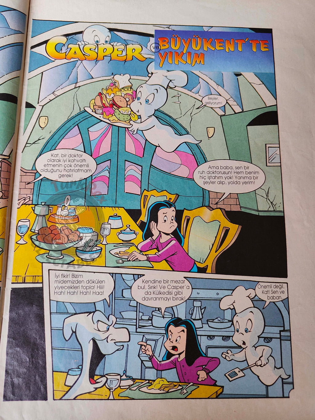 Casper the Friendly Ghost Magazine – Issue #2 1995 Turkish Comic Turkey