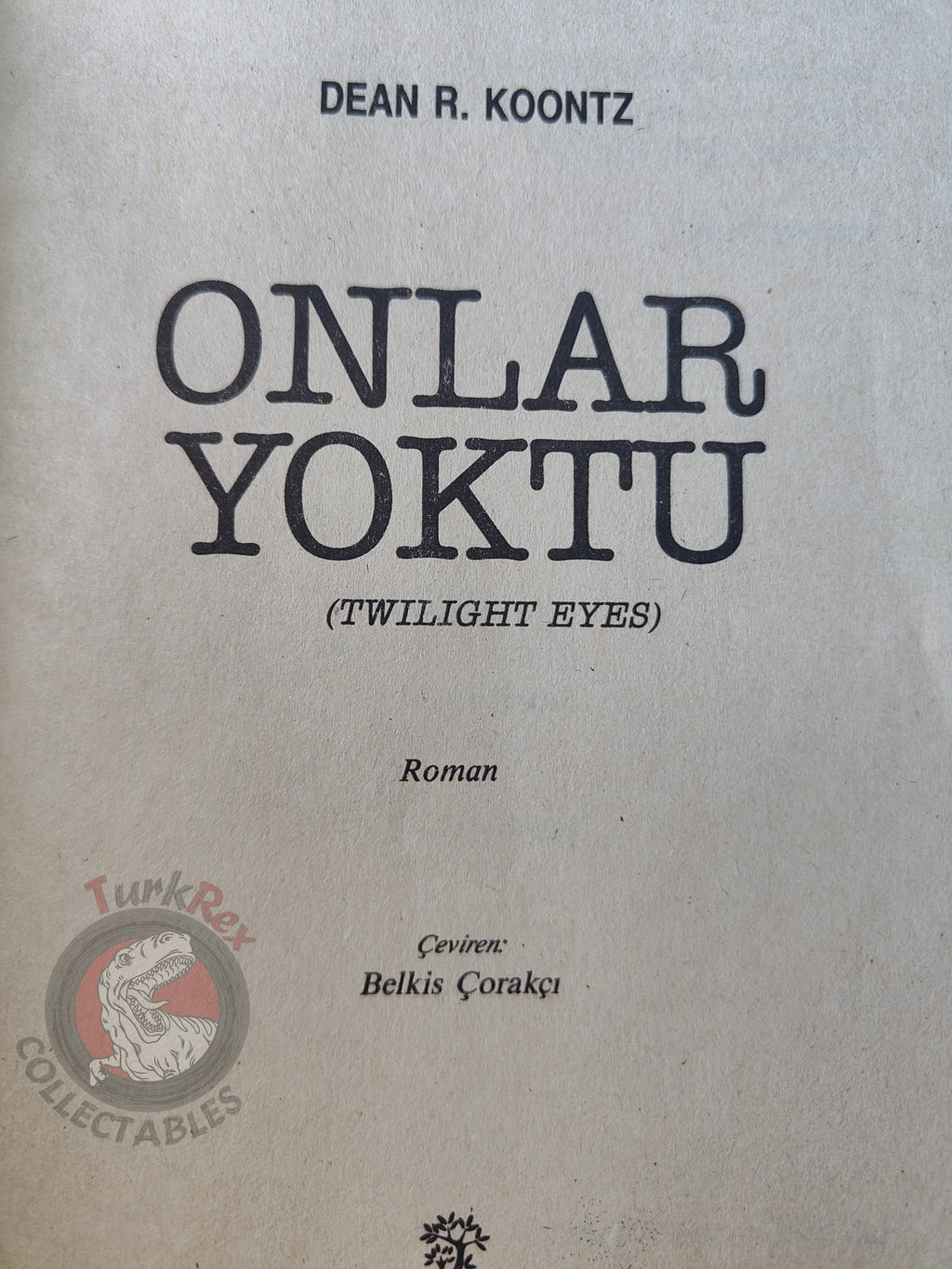 Dean R. Koontz – Twilight Eyes 1989 Turkish Book Turkey