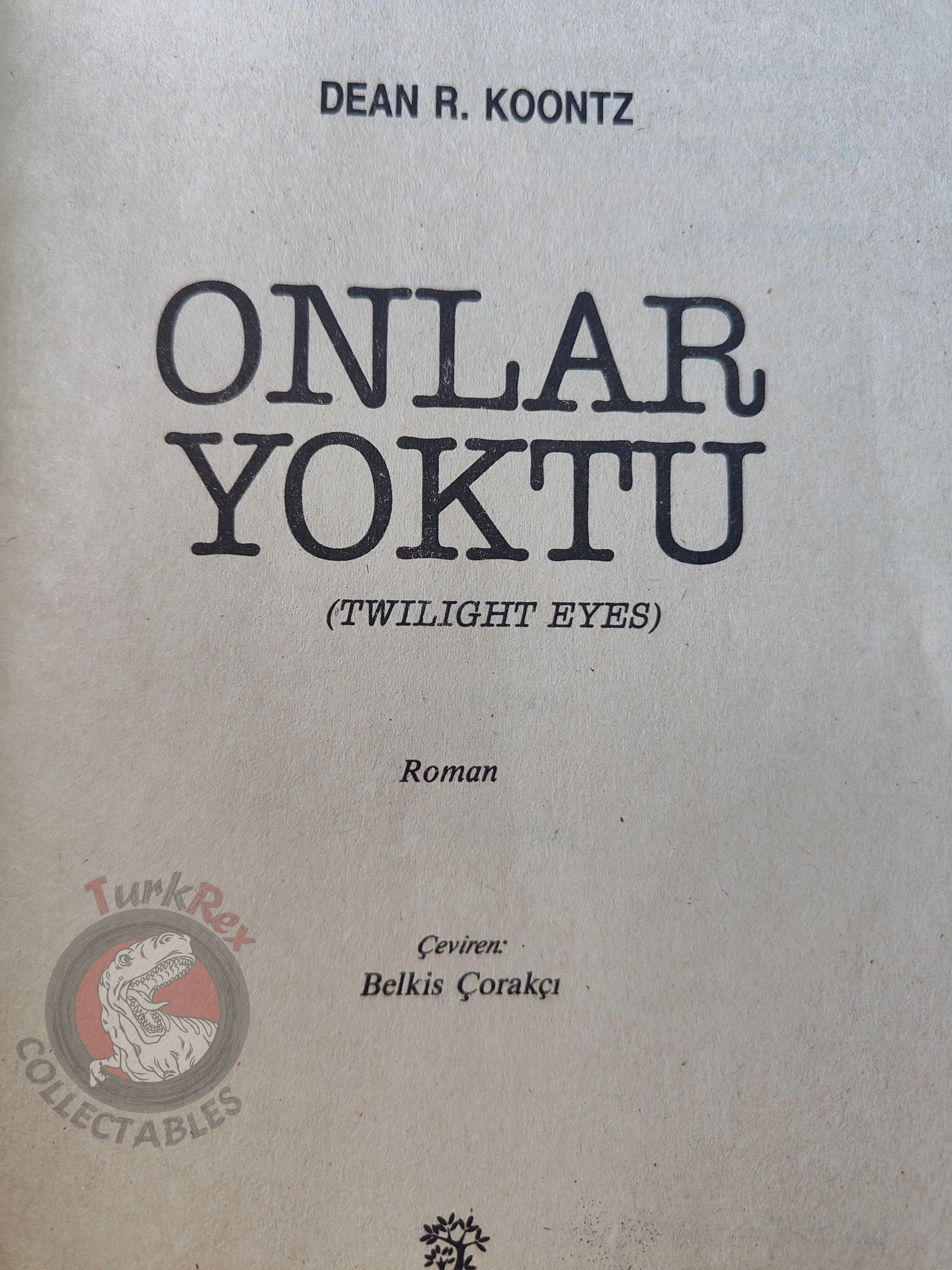 Dean R. Koontz – Twilight Eyes 1989 Turkish Book Turkey