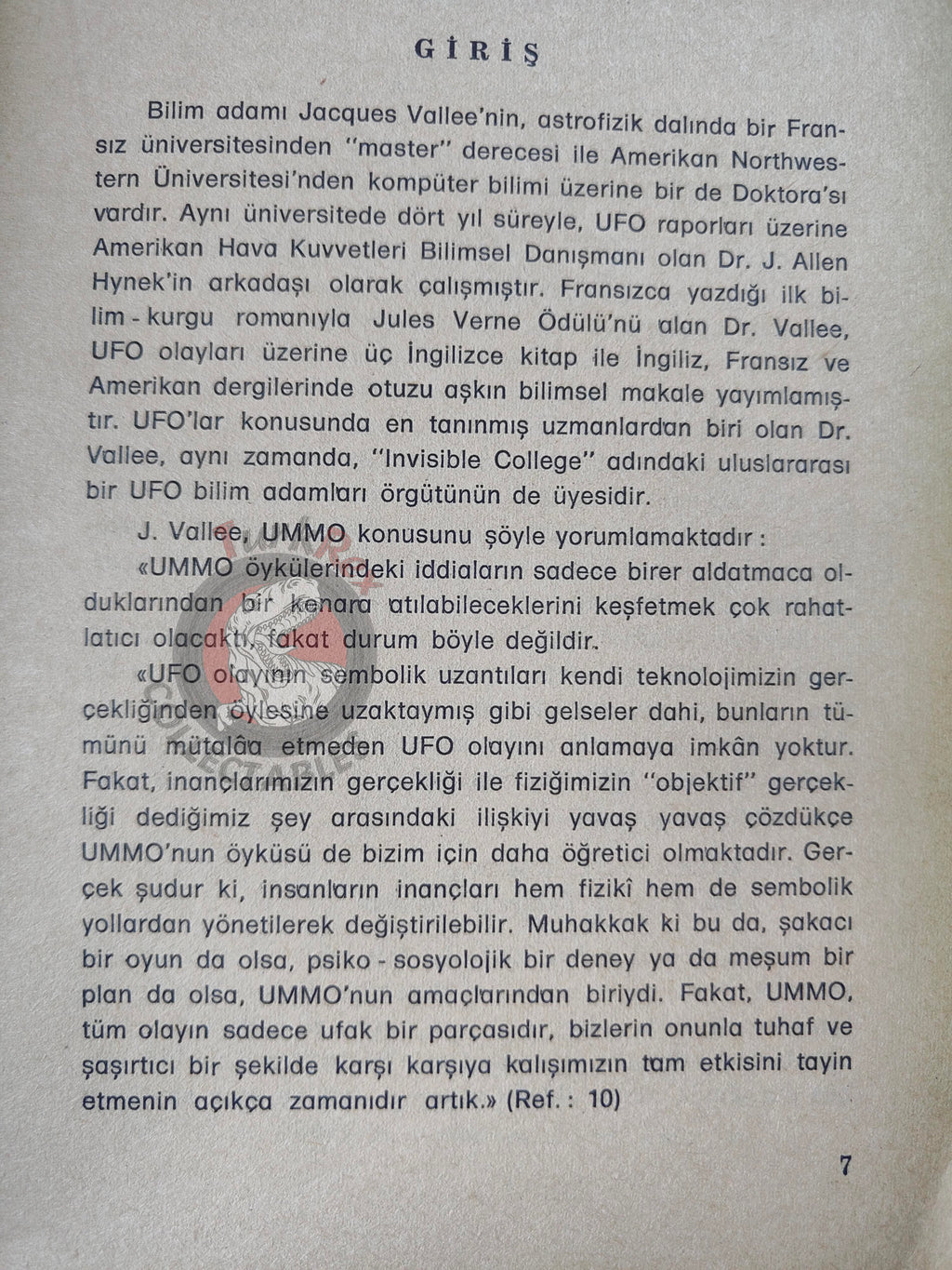 UFO Contact from Planet Ummo 1978 Turkish Book Turkey Parapsychology