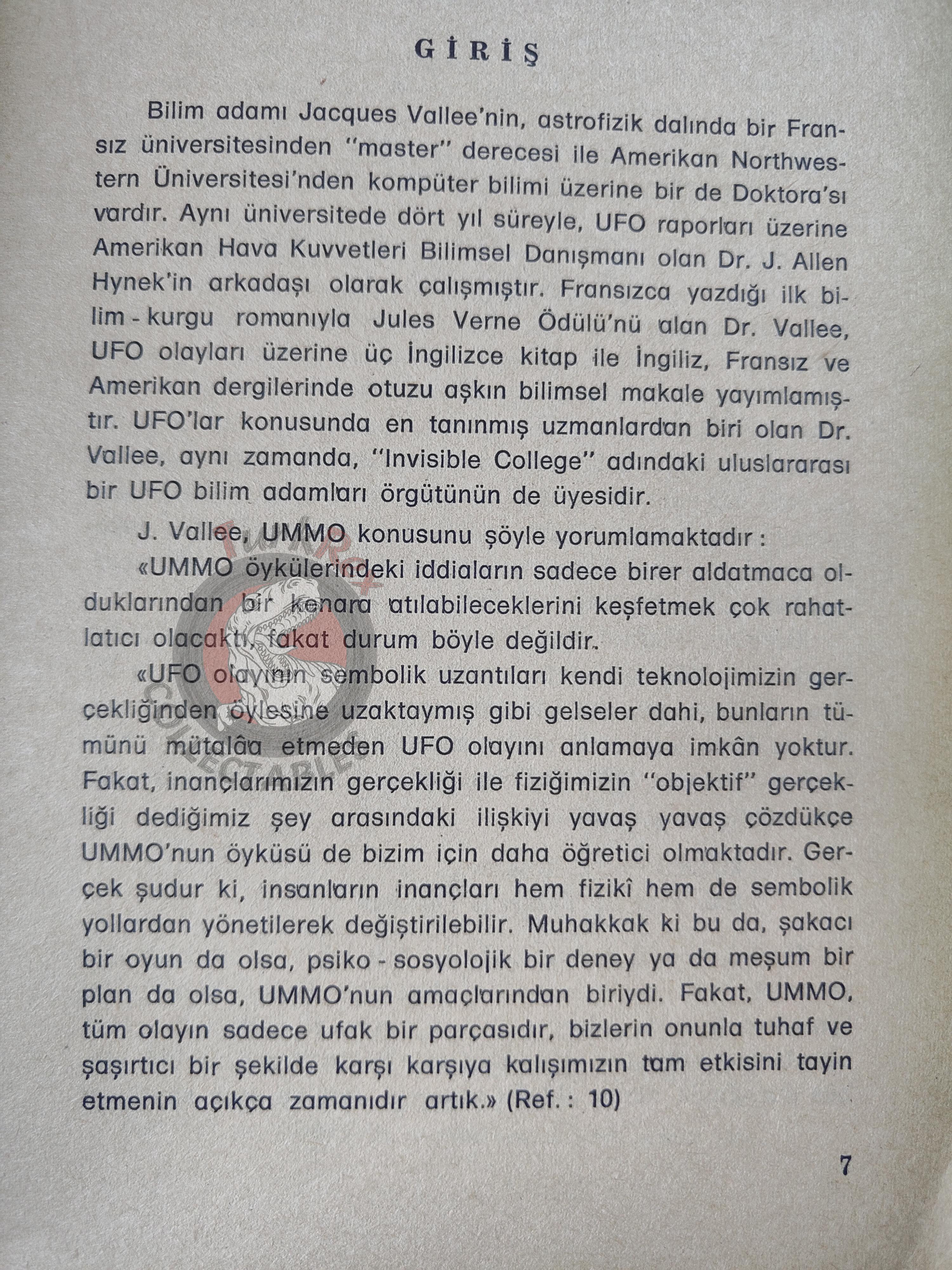 UFO Contact from Planet Ummo 1978 Turkish Book Turkey Parapsychology